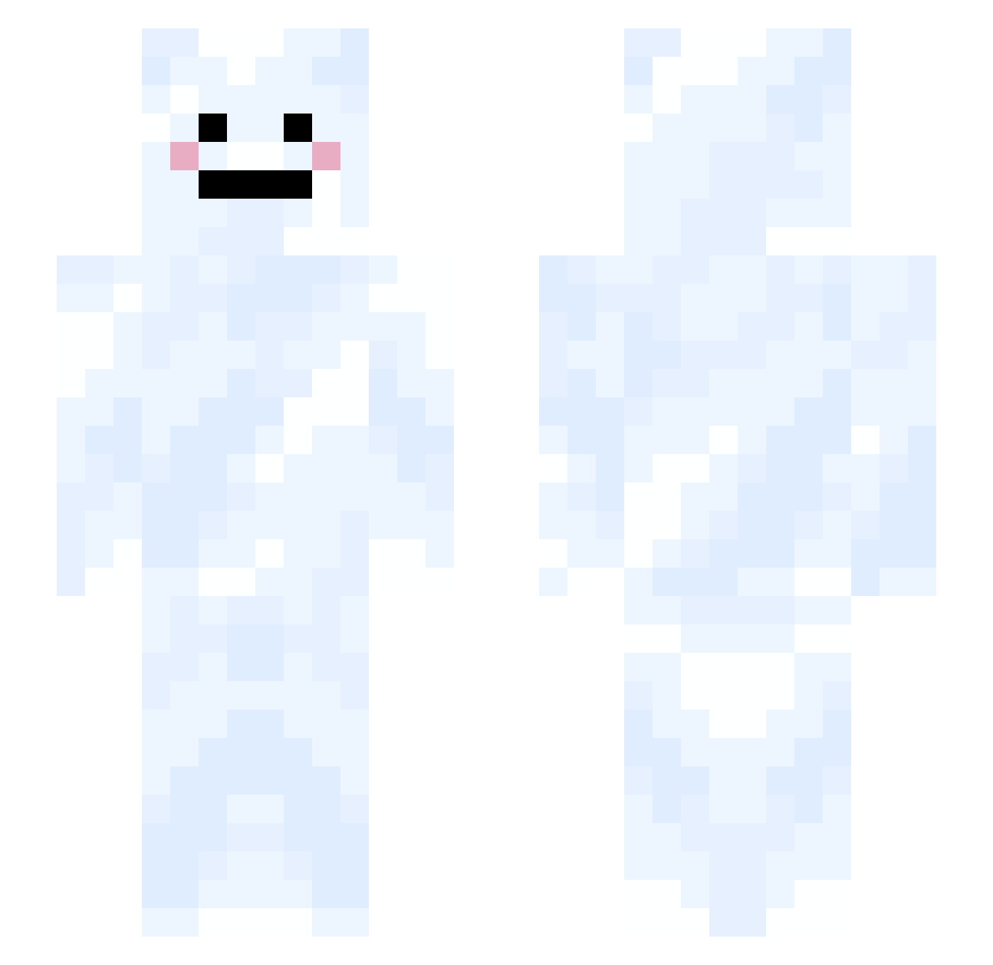 LYNN_0842 Minecraft skin, front and back view