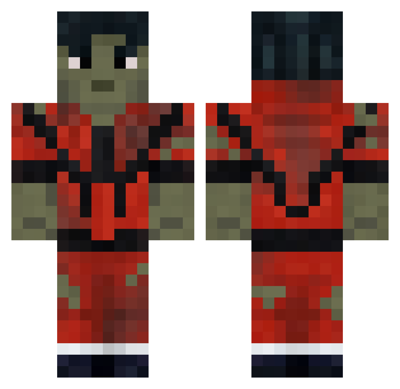Kacper203 Minecraft skin, front and back view