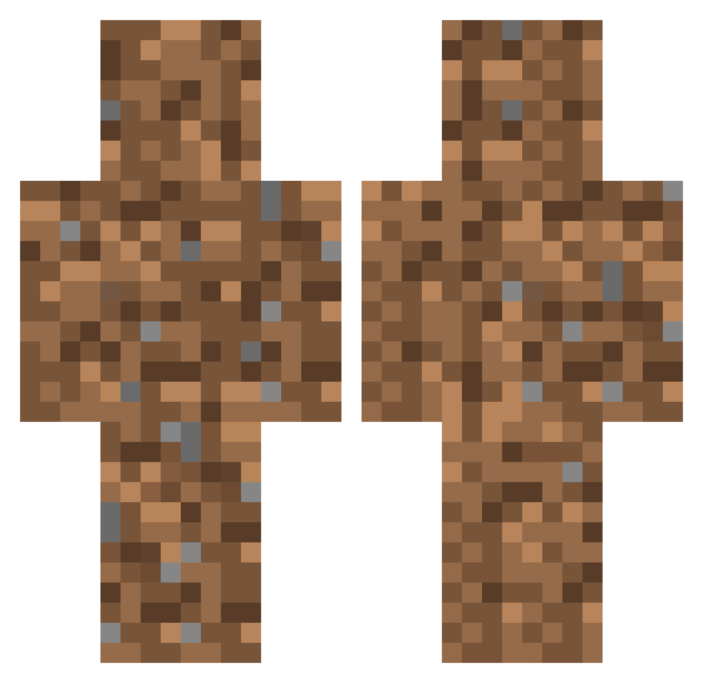 Lazarone Minecraft skin, front and back view