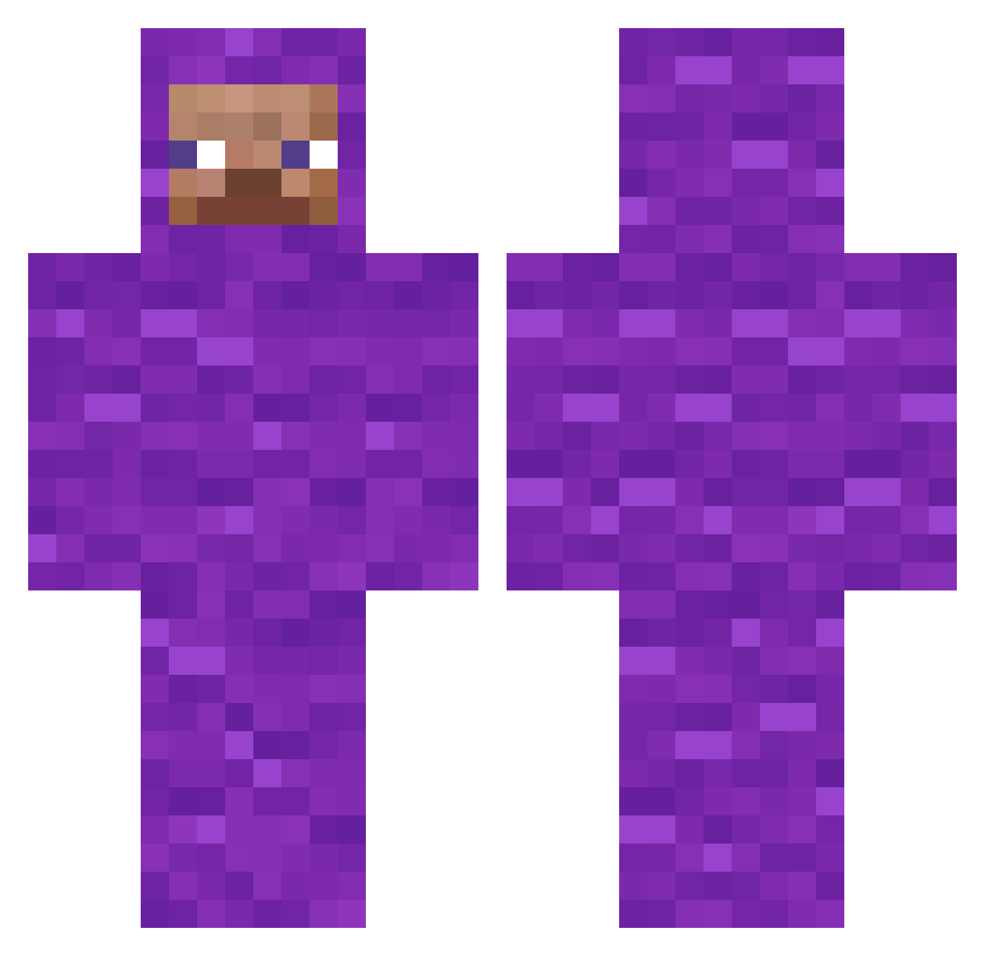 vort3xgame Minecraft skin, front and back view