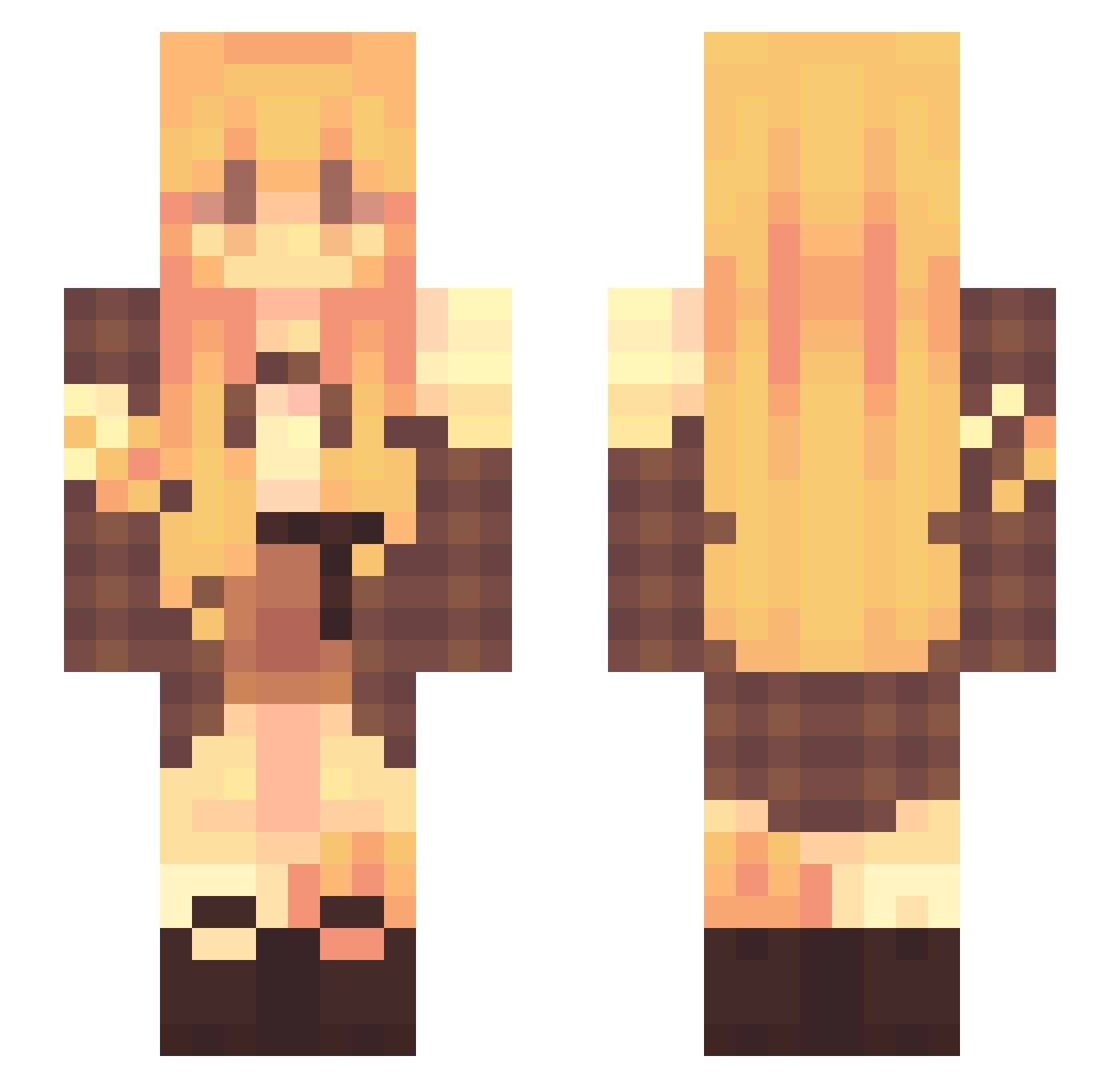 Sky_Berry1 Minecraft skin, front and back view