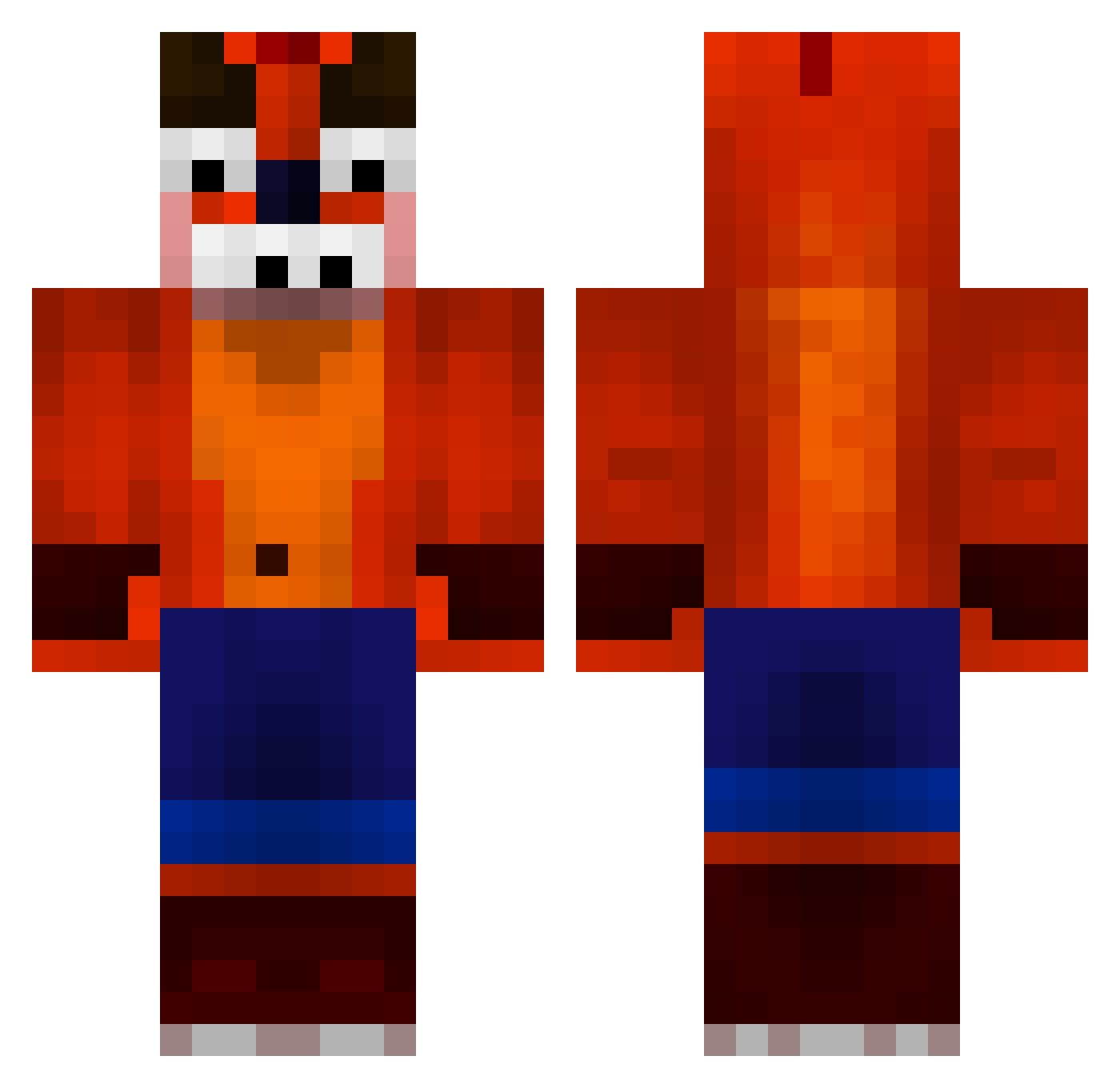 EirikPett Minecraft skin, front and back view