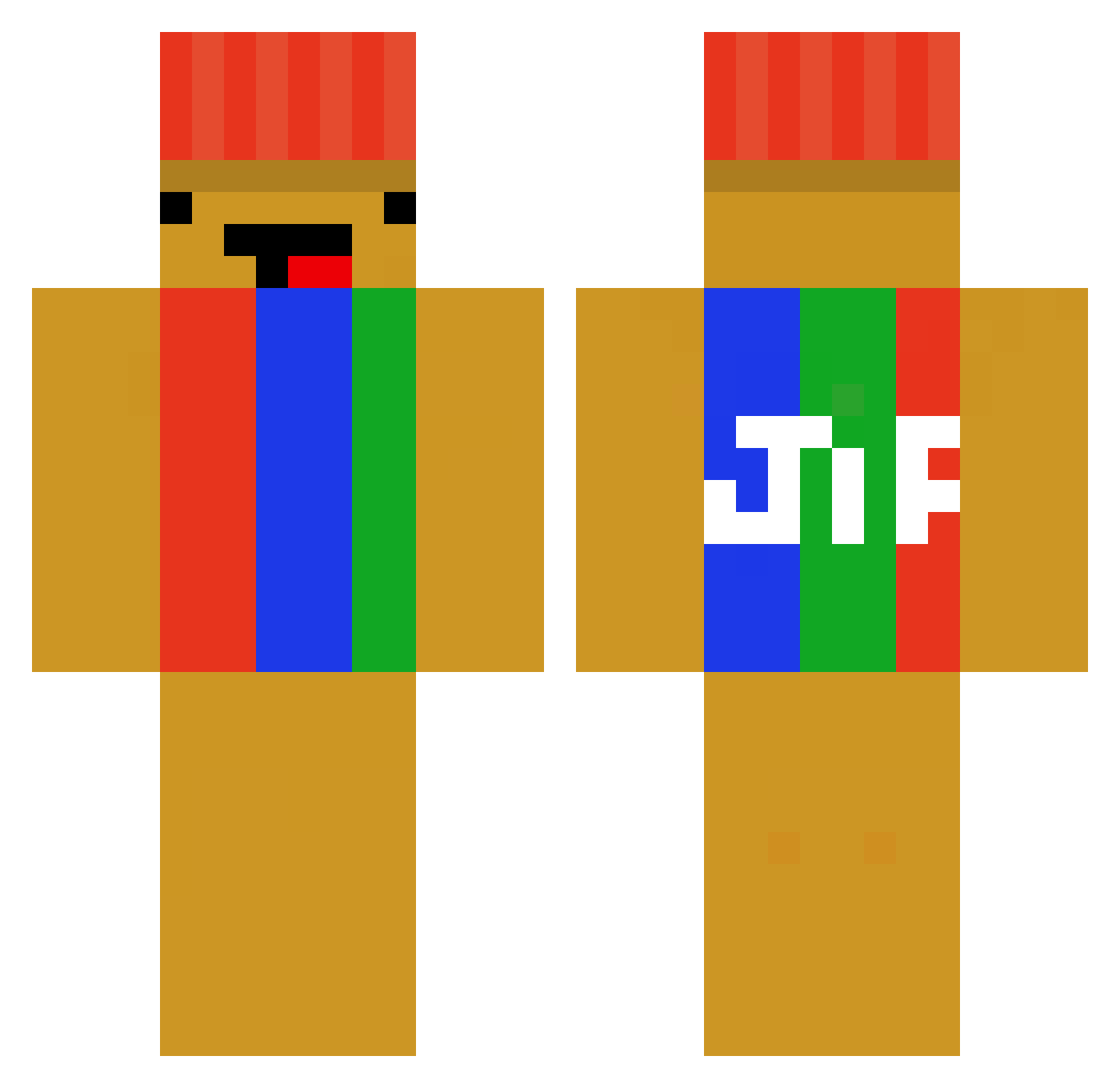 LeBronjamesglaze Minecraft skin, front and back view