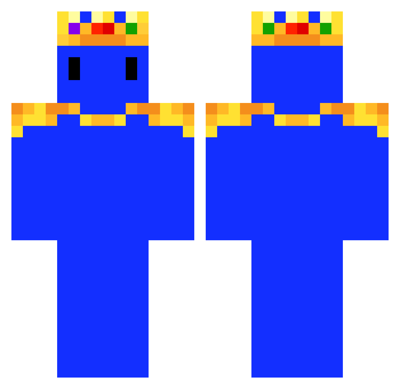 SpiderWasTaken Minecraft skin, front and back view
