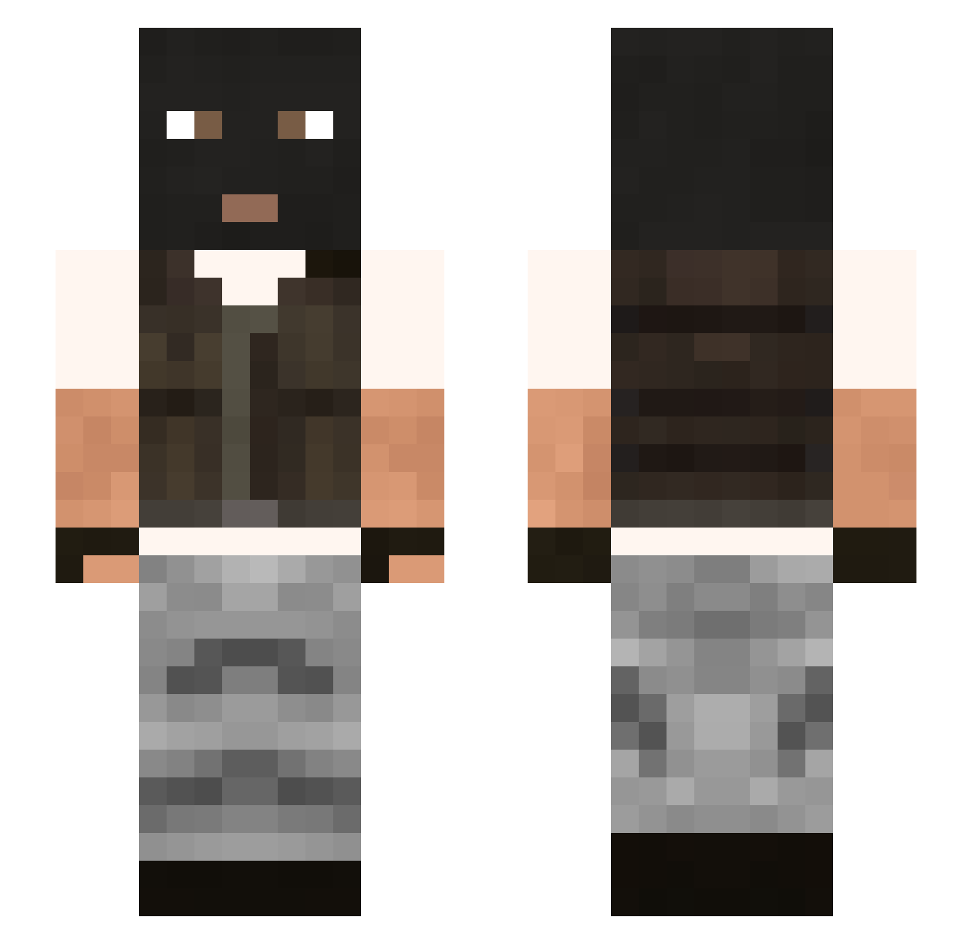 Bryanlsq Minecraft skin, front and back view