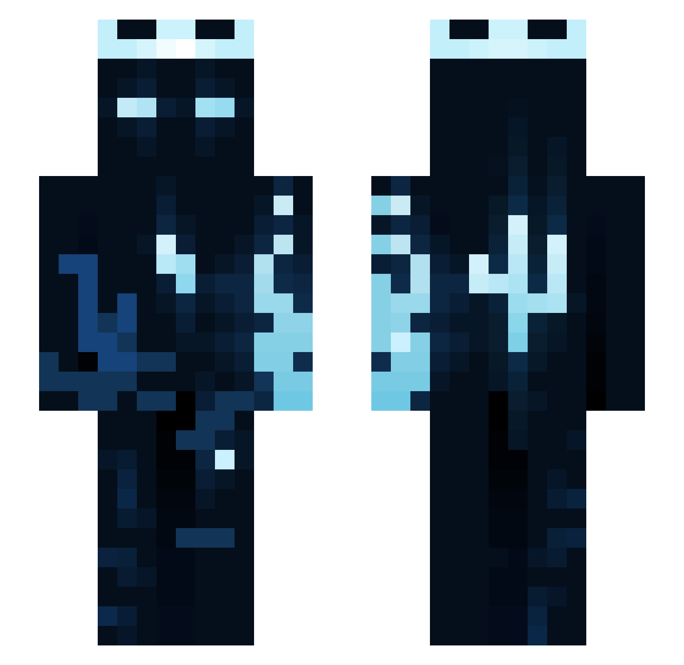 ShayguyX Minecraft skin, front and back view
