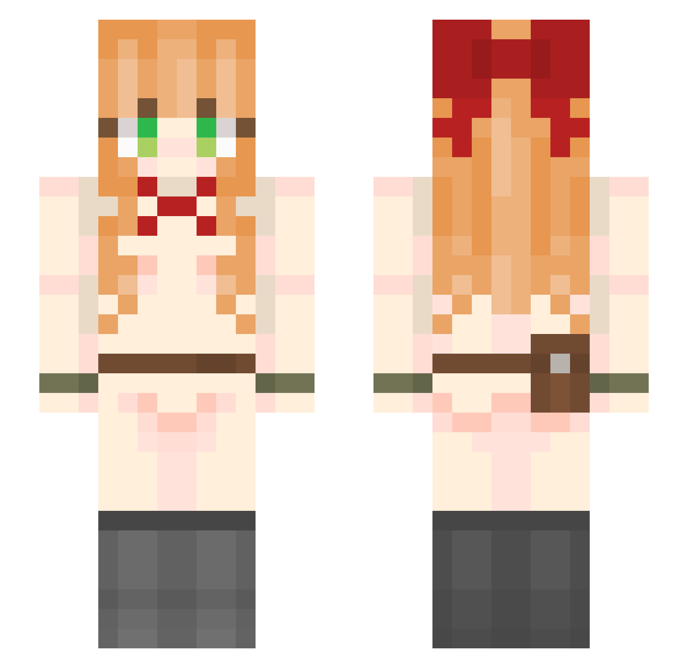luck0508 Minecraft skin, front and back view