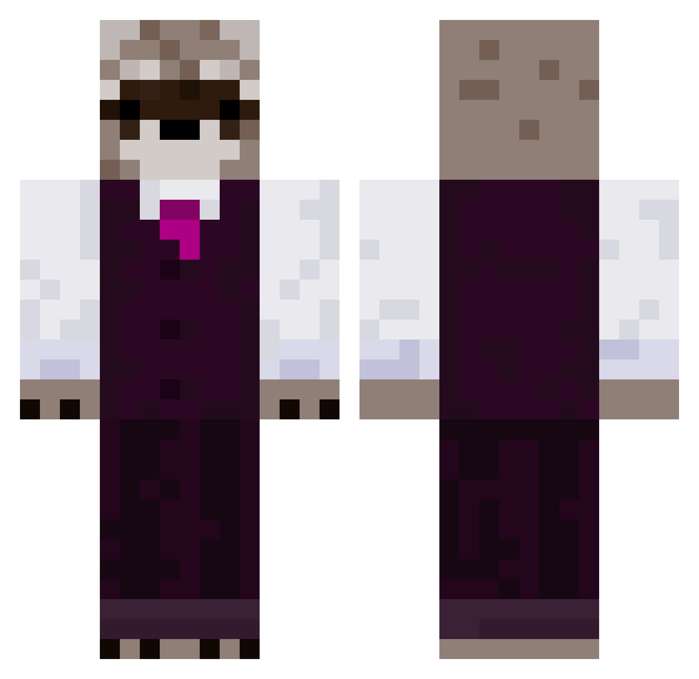 CeniX05 Minecraft skin, front and back view