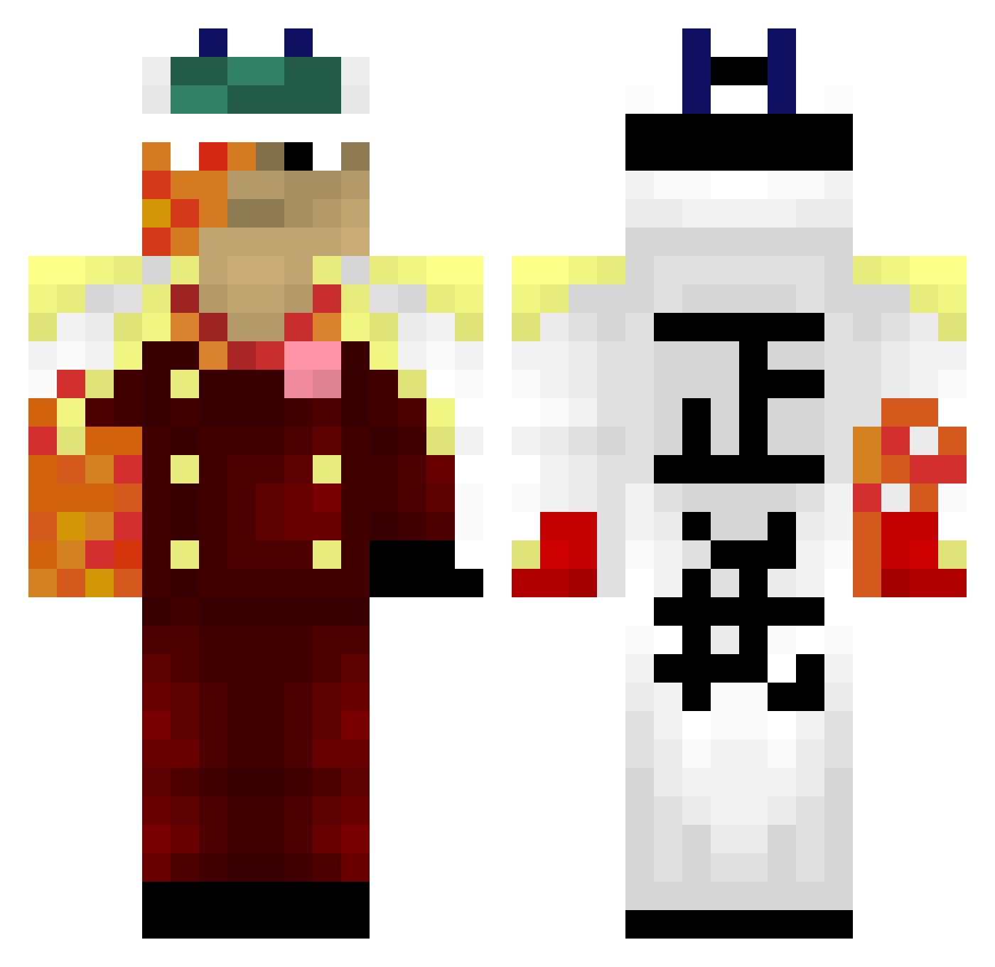 AwesomesharkGB Minecraft skin, front and back view
