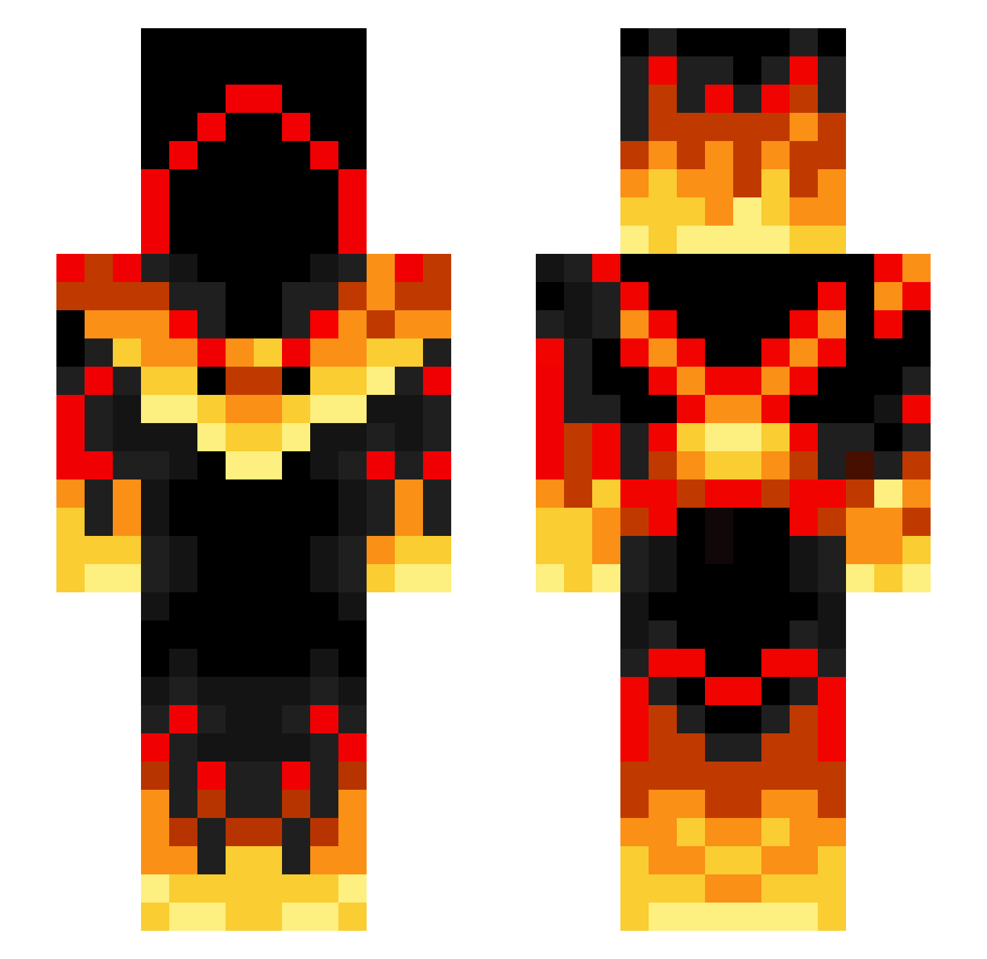 2PacSandur Minecraft skin, front and back view