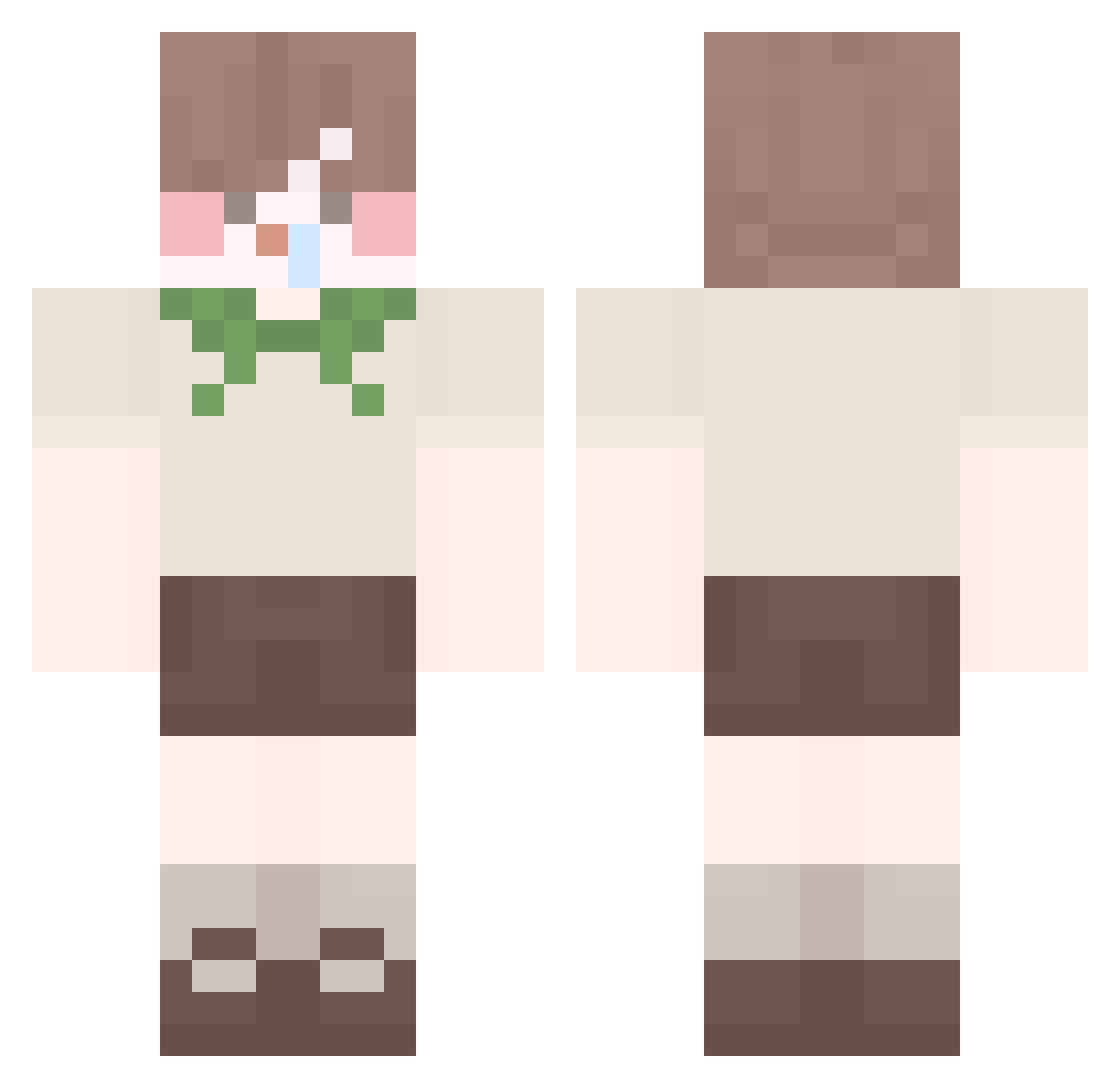 Gomma96 Minecraft skin, front and back view