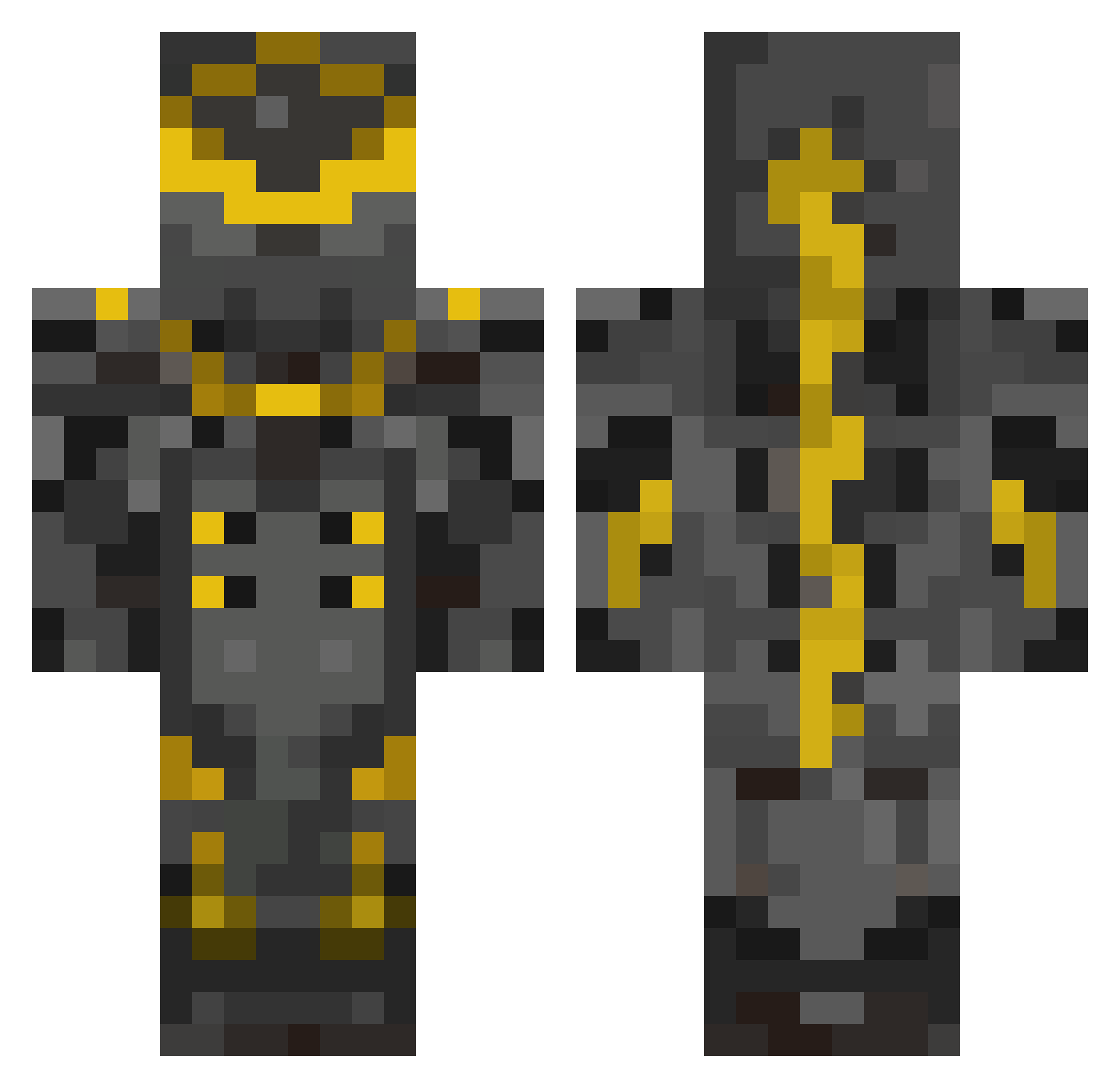 XdNorth Minecraft skin, front and back view