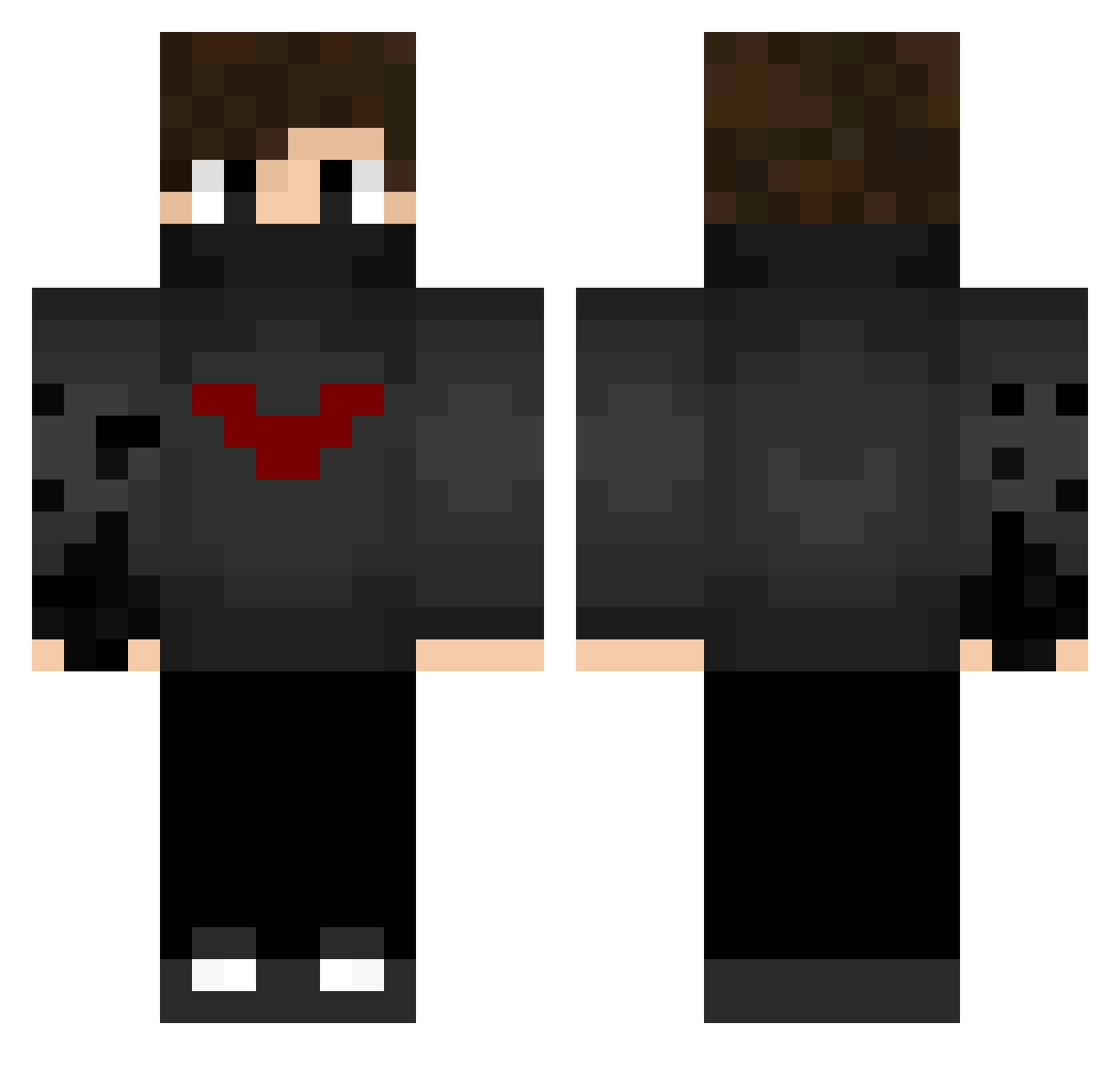2000hz Minecraft skin, front and back view