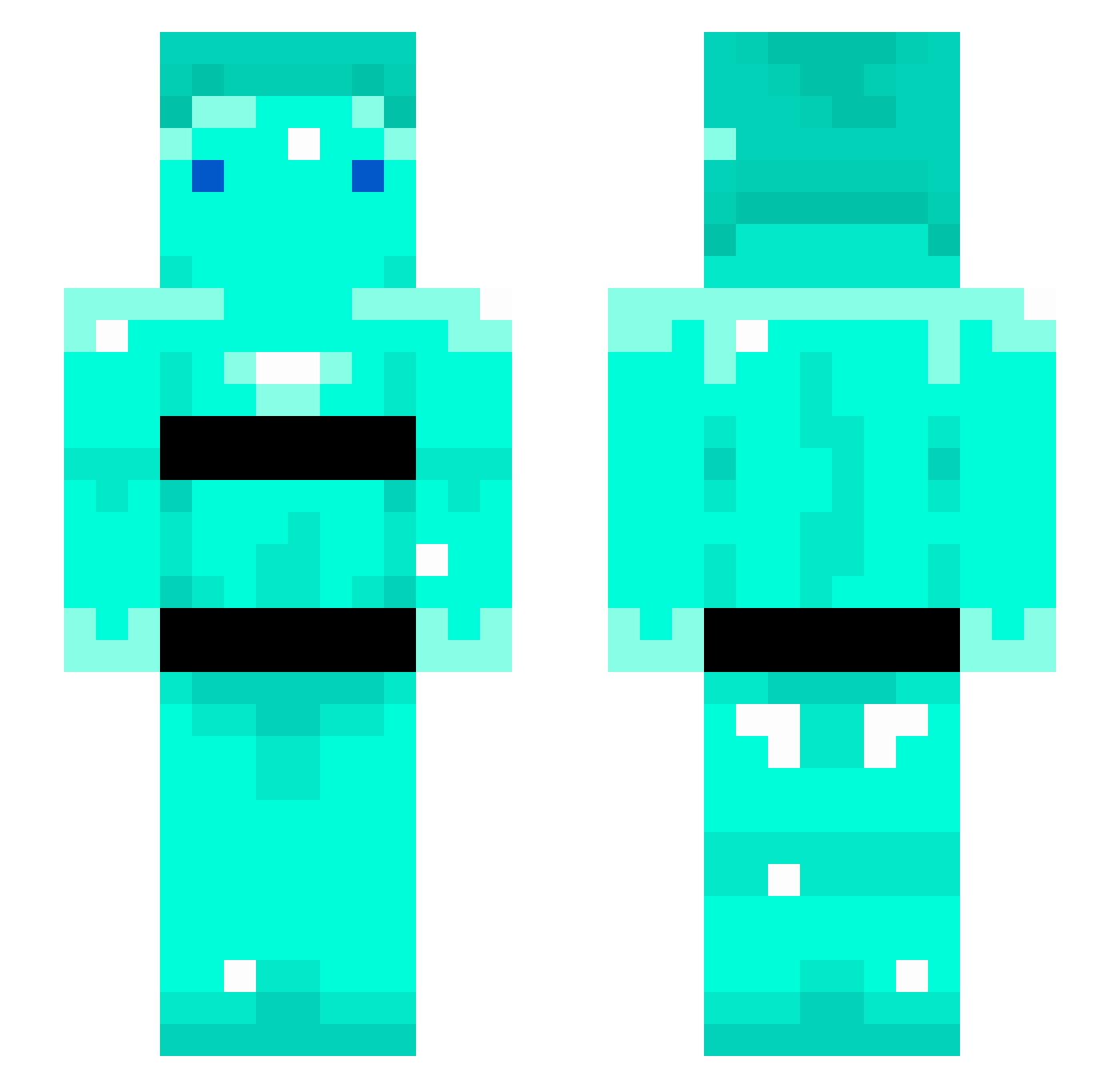 bitofalice Minecraft skin, front and back view