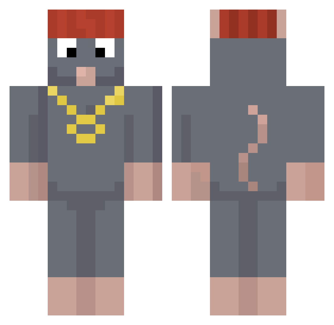 IPedr0_9 Minecraft skin, front and back view