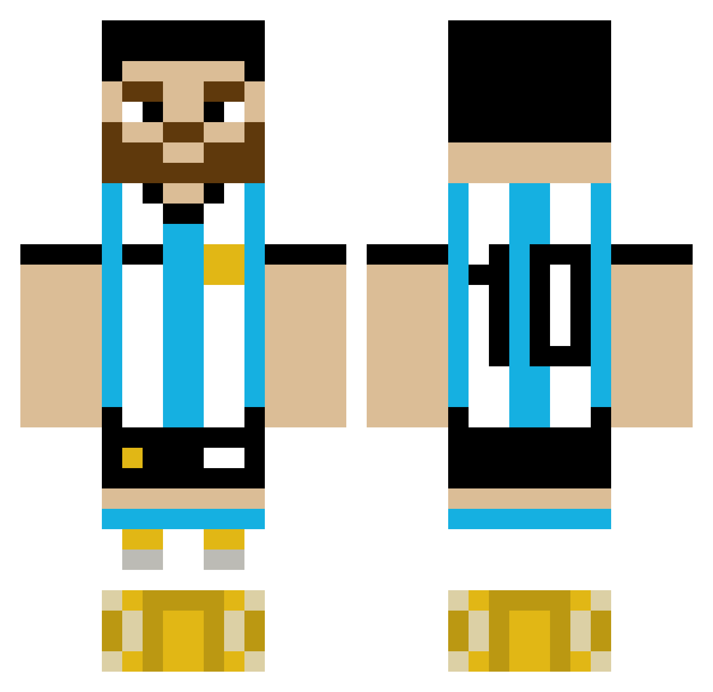 UgoBaskan Minecraft skin, front and back view