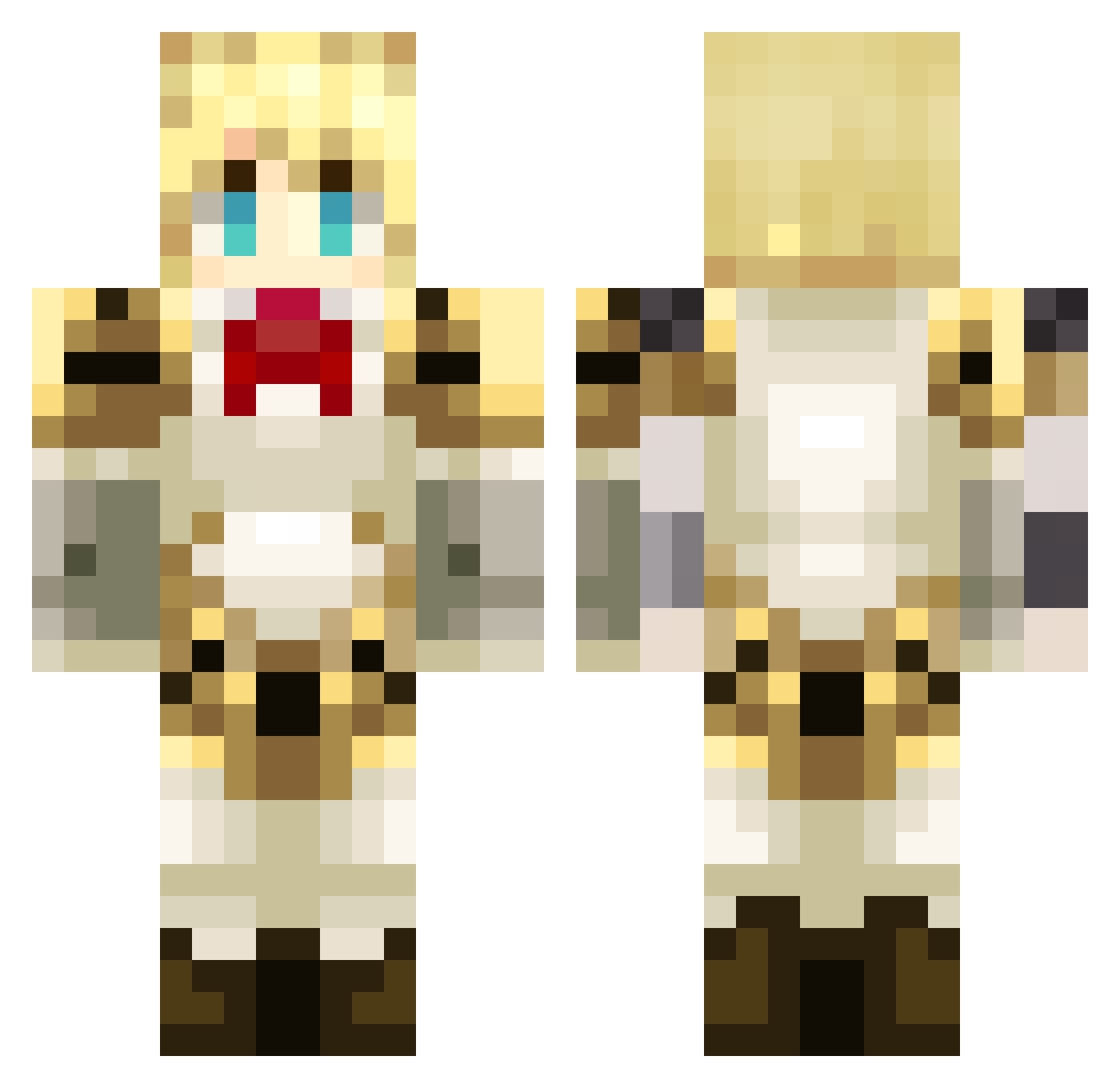 moy4i Minecraft skin, front and back view