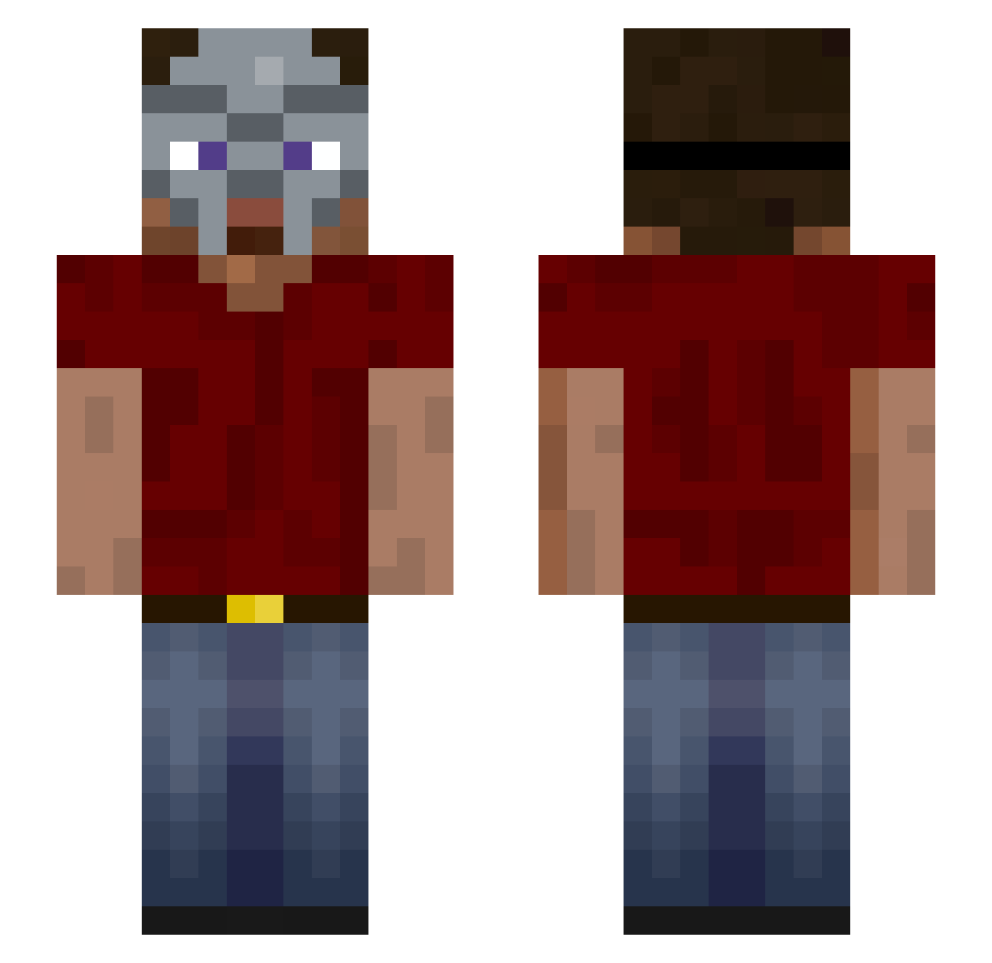 Mika_2011 Minecraft skin, front and back view