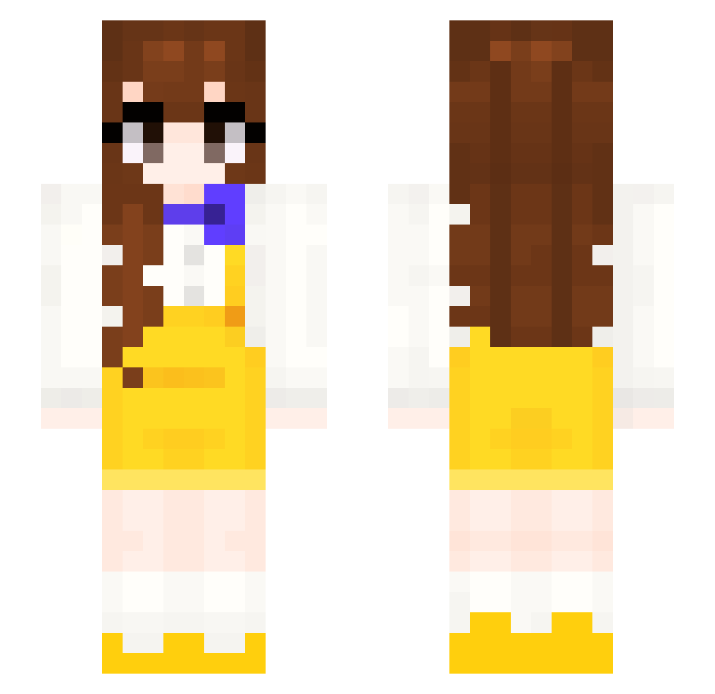 Choco_Comi_1217 Minecraft skin, front and back view