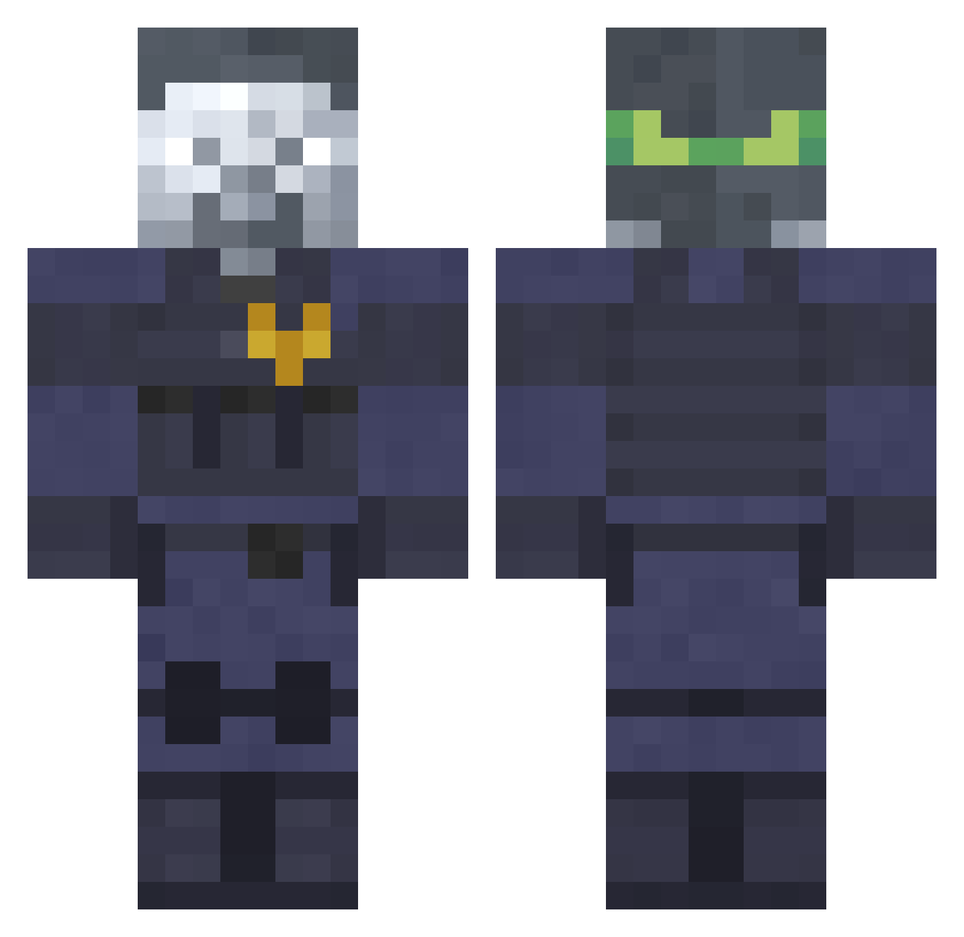 4wiz Minecraft skin, front and back view
