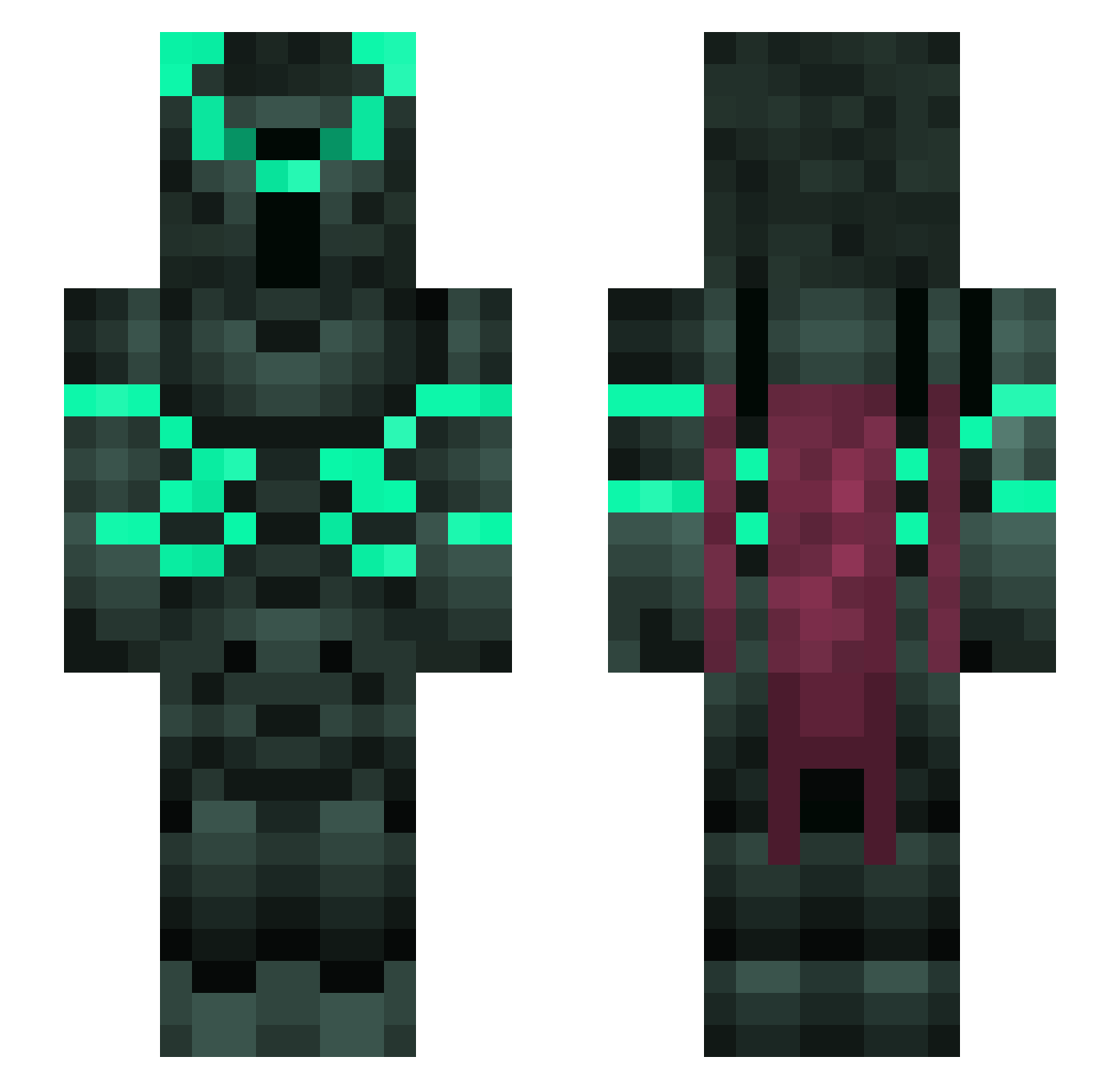 Sr_Maestro Minecraft skin, front and back view