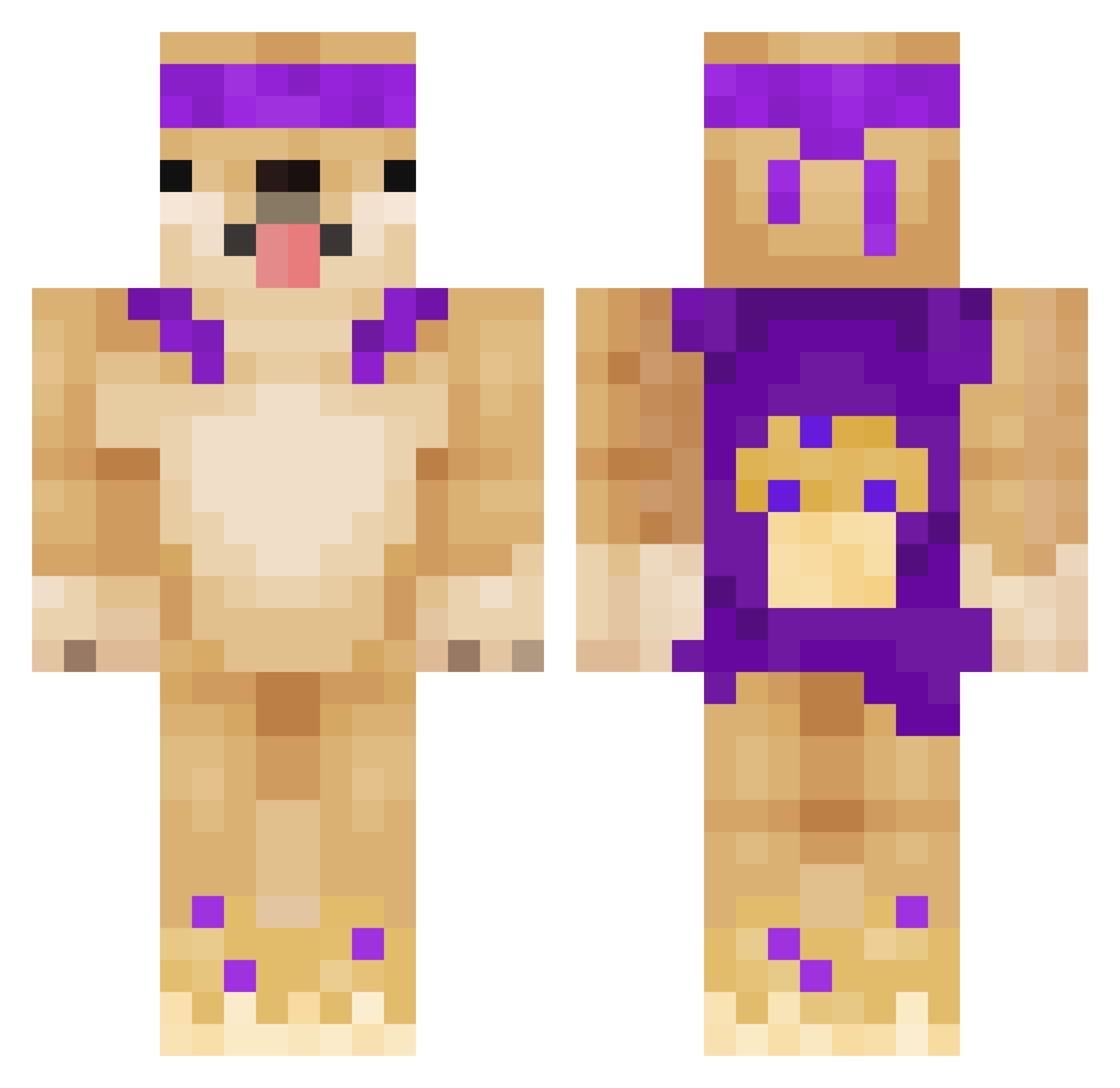 MaxKeane2008 Minecraft skin, front and back view