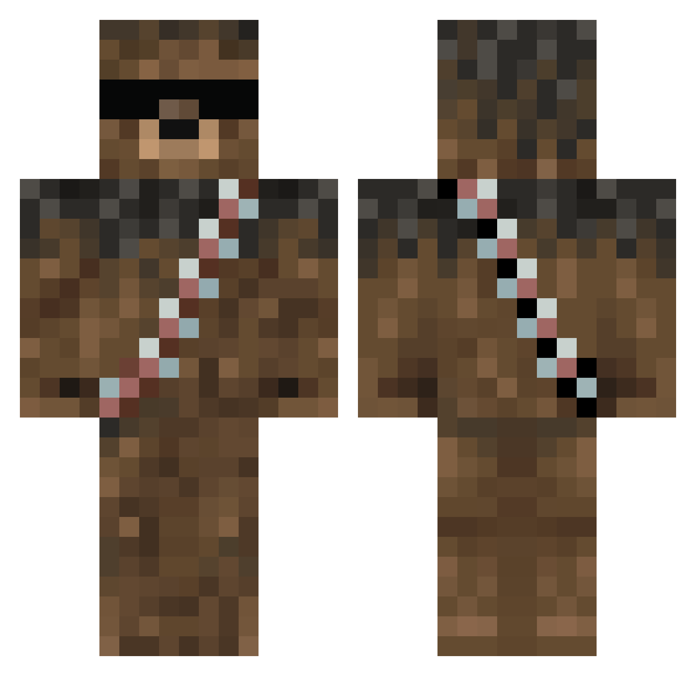 bigmans_2 Minecraft skin, front and back view