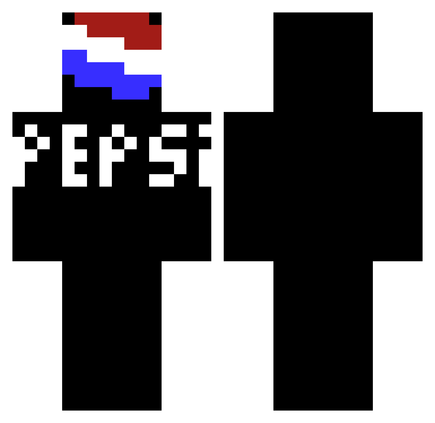 Tawzy Minecraft skin, front and back view