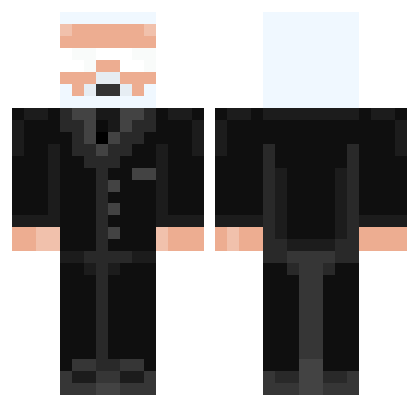 astooooooooooooo Minecraft skin, front and back view