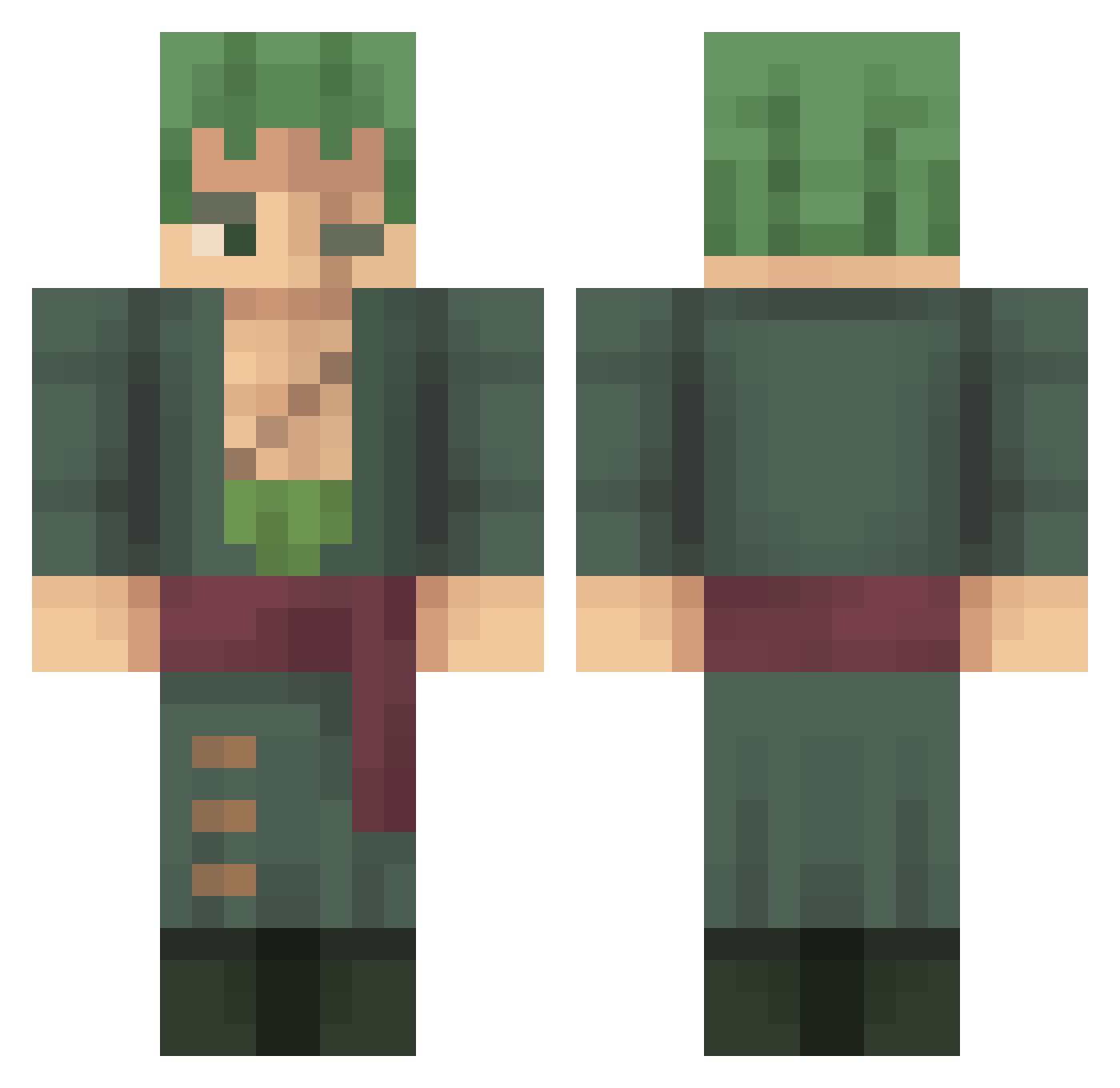 Karl_Jepse Minecraft skin, front and back view