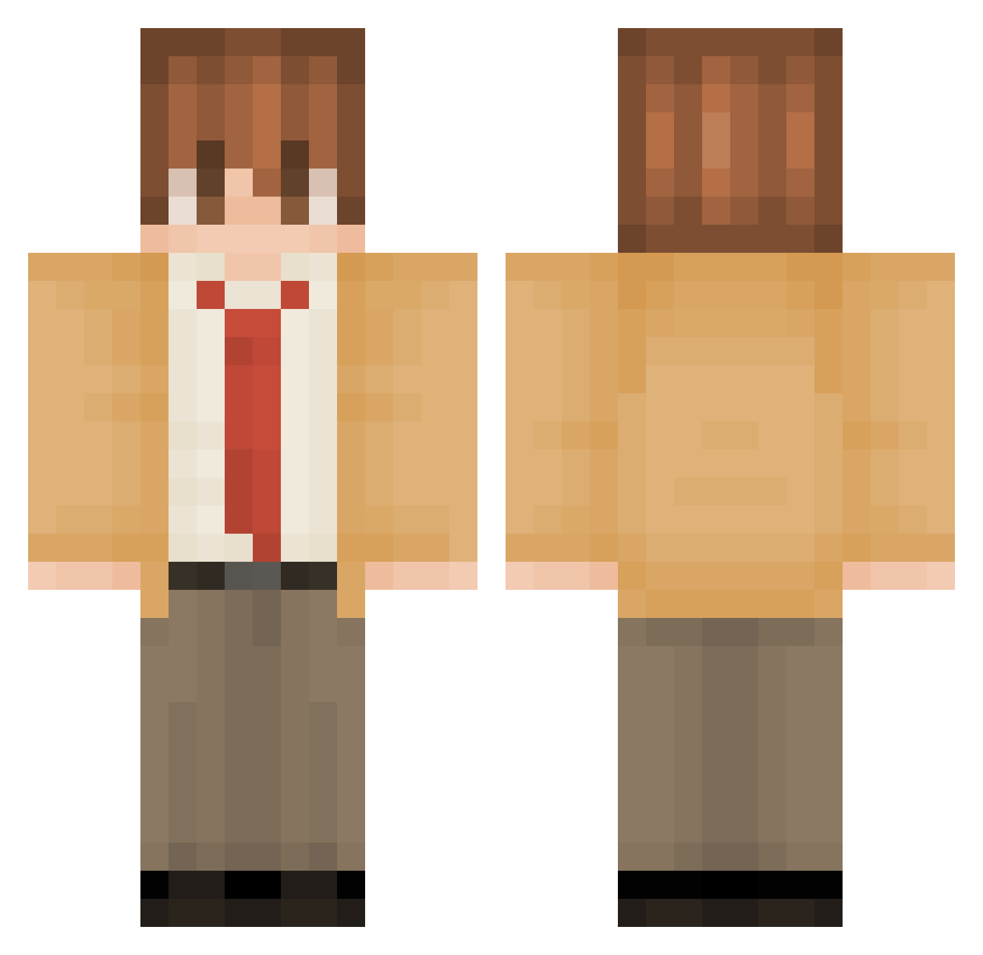 diapermilk57 Minecraft skin, front and back view