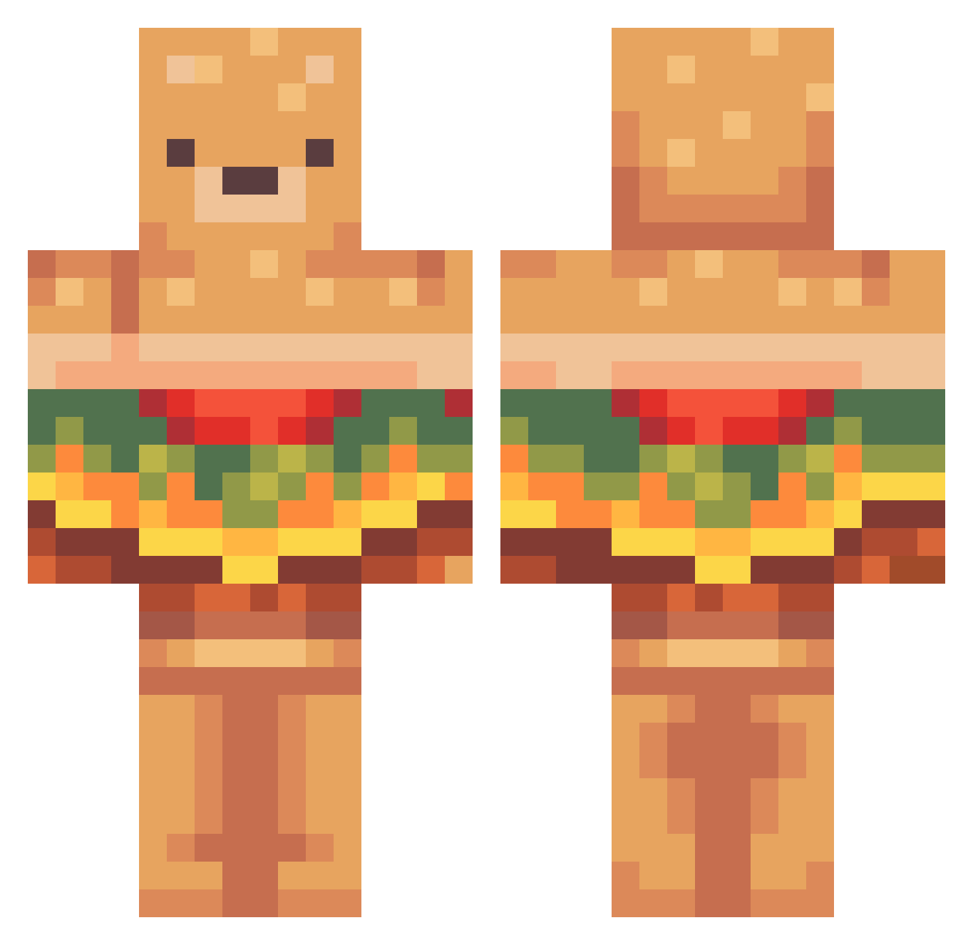 jtalks Minecraft skin, front and back view