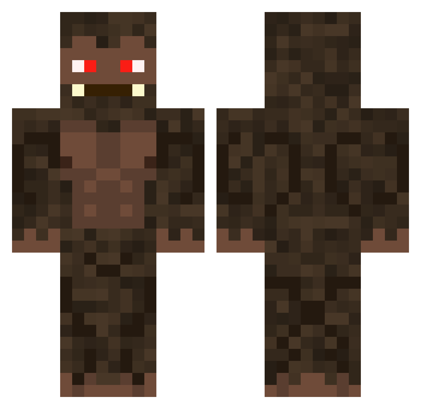 attractive_salad Minecraft skin, front and back view