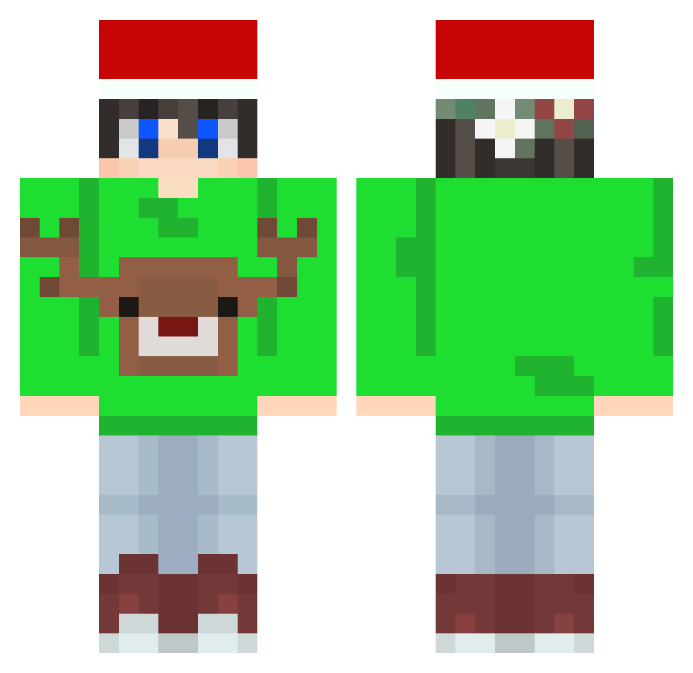 langweiliger Minecraft skin, front and back view