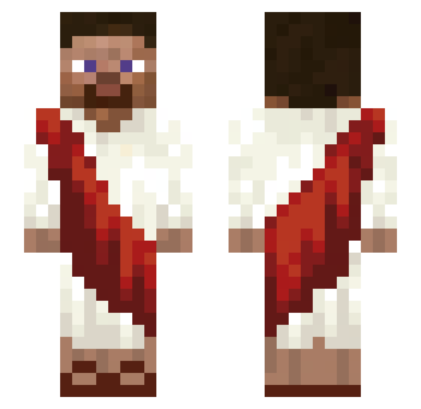 manfam_ Minecraft skin, front and back view