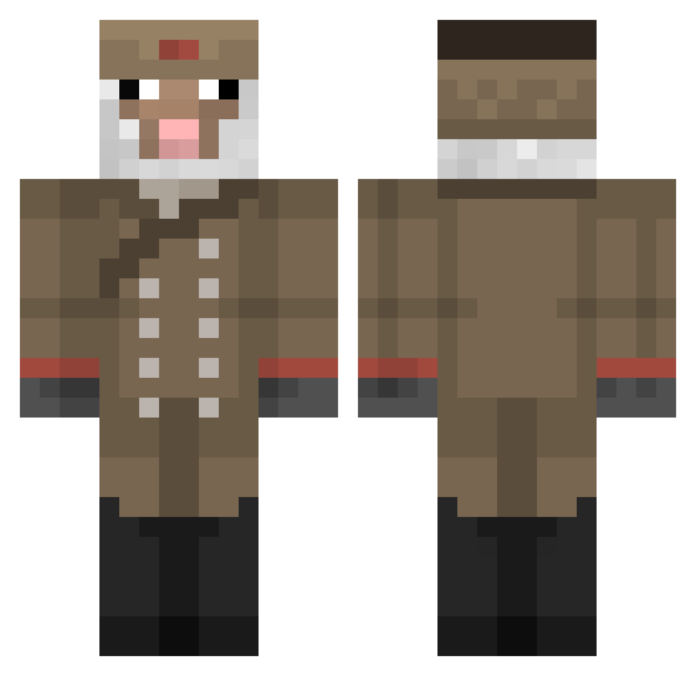 YEPES_075 Minecraft skin, front and back view