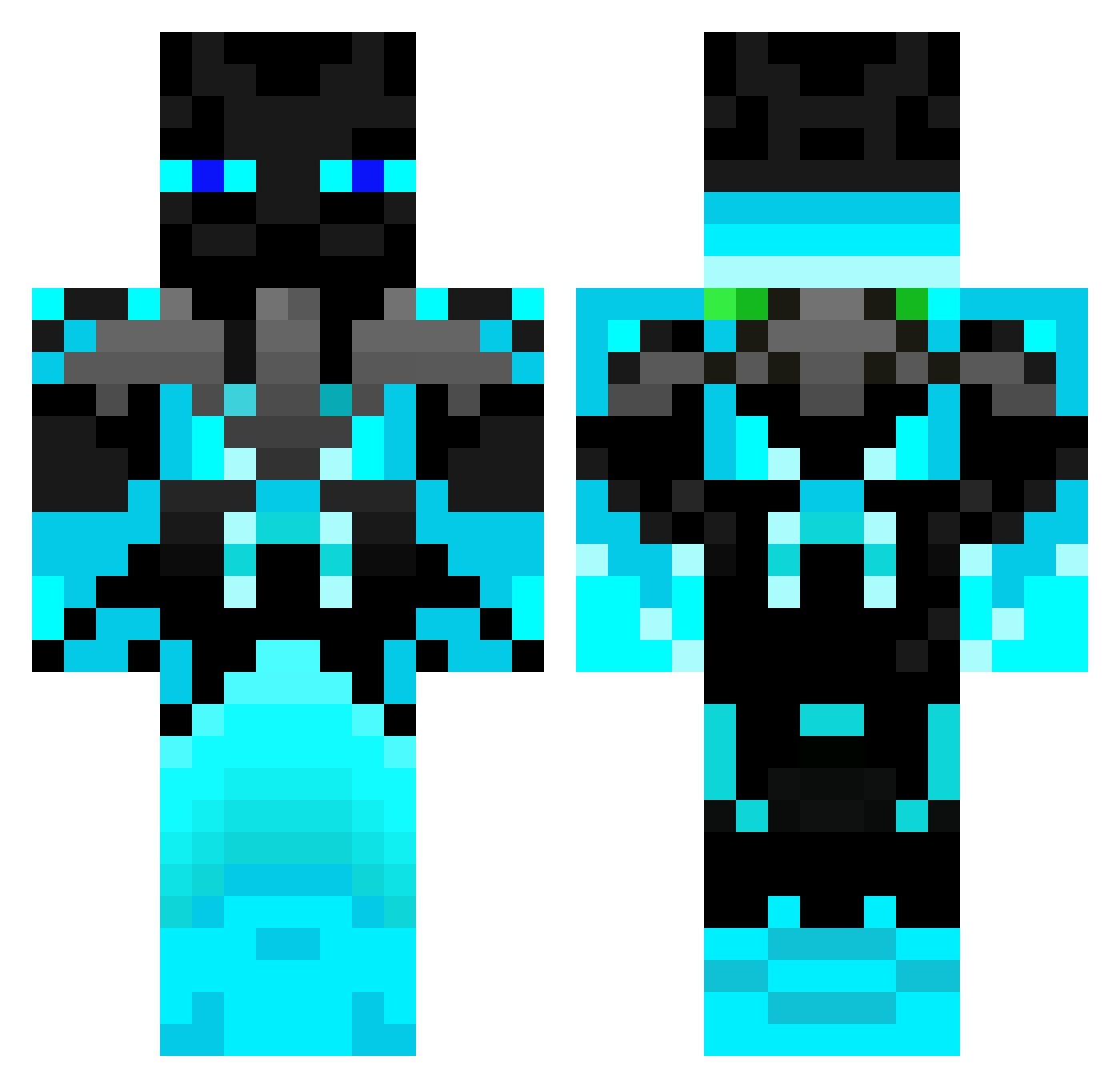 Vesperti1ion Minecraft skin, front and back view