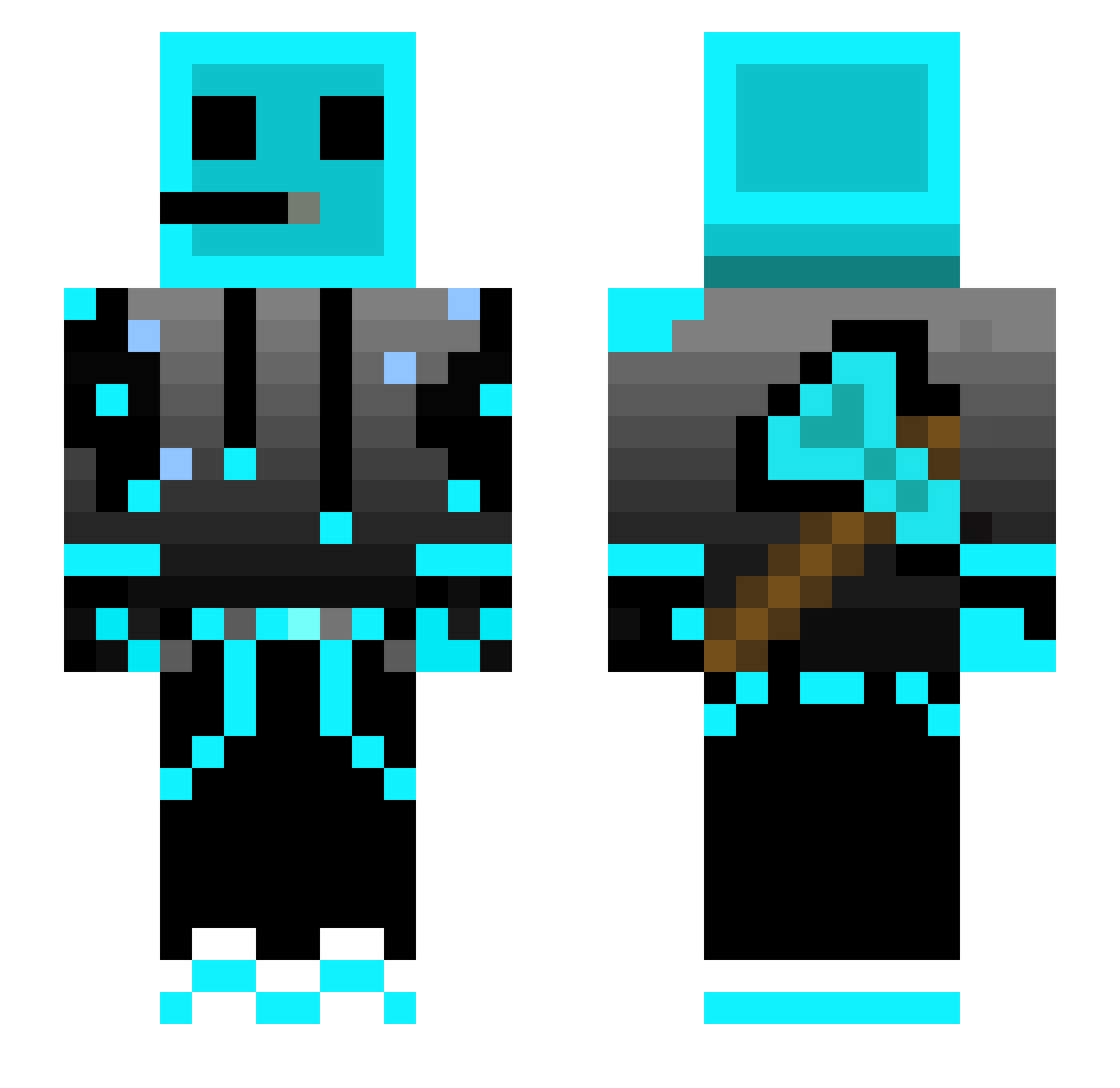 Rex1950 Minecraft skin, front and back view