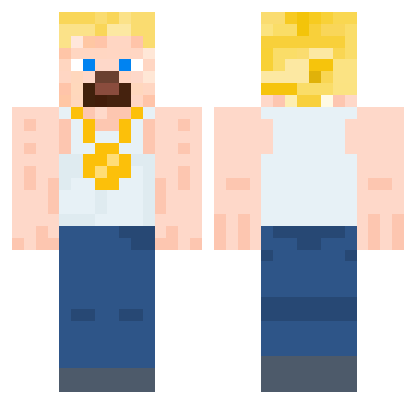 liquidtost Minecraft skin, front and back view