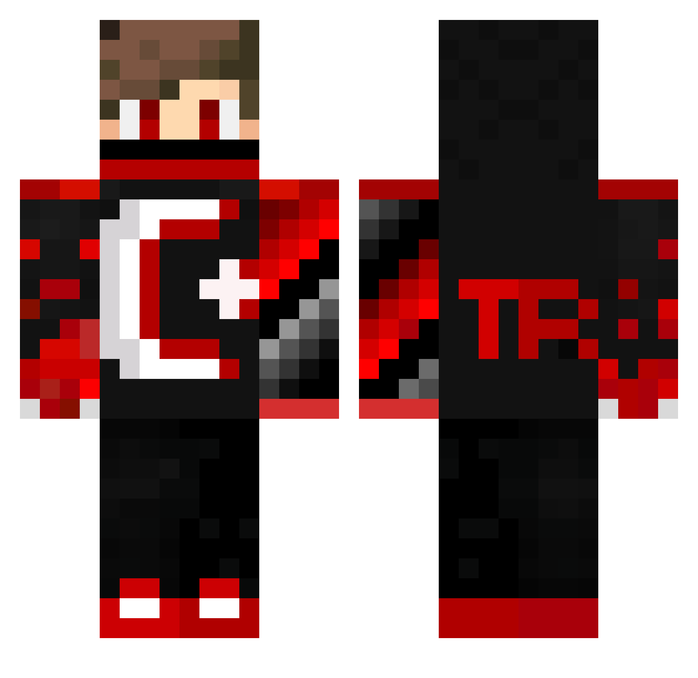 xArdaLiwa Minecraft skin, front and back view