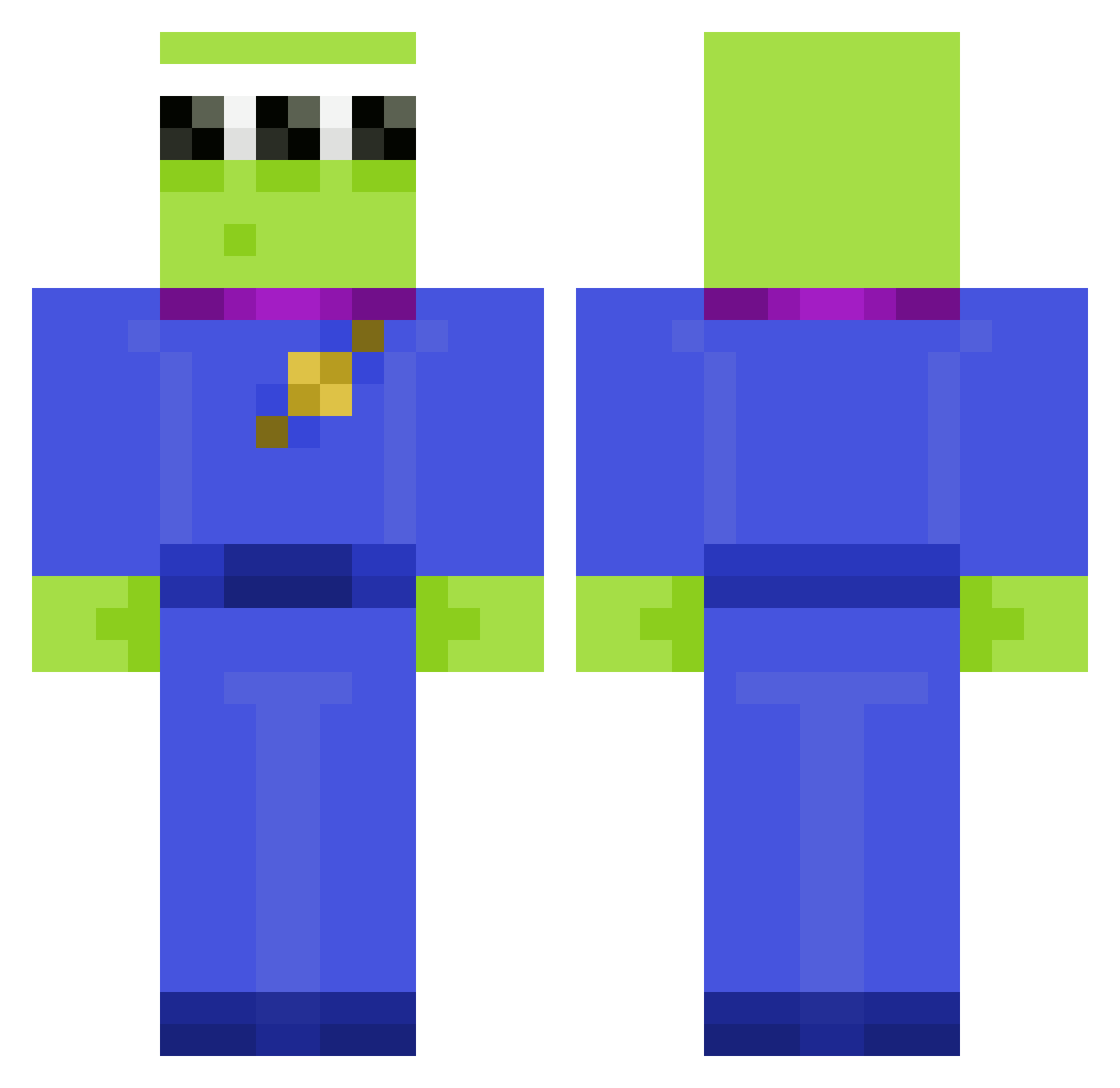 Turbo_Slabber Minecraft skin, front and back view