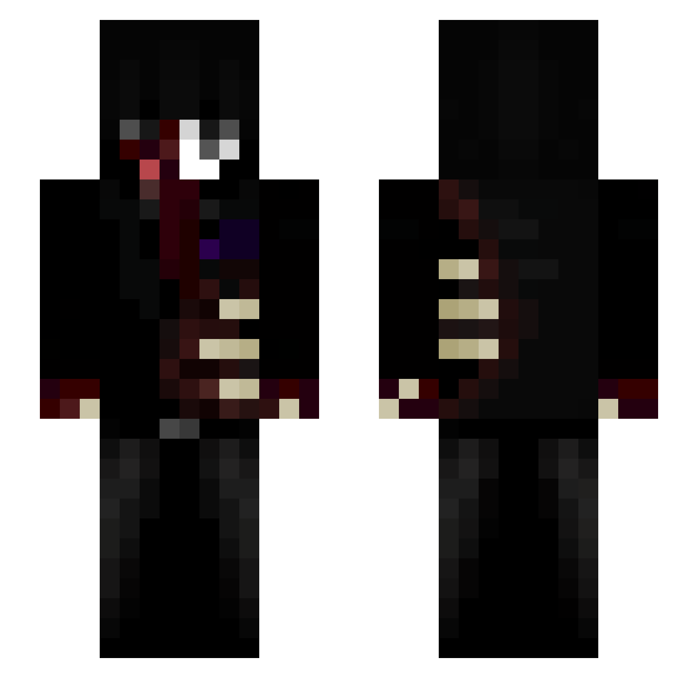 z2av Minecraft skin, front and back view