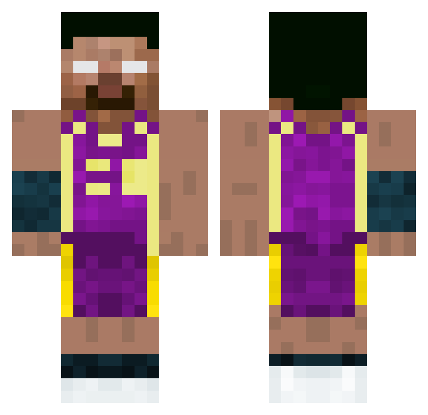 lightmaster748 Minecraft skin, front and back view