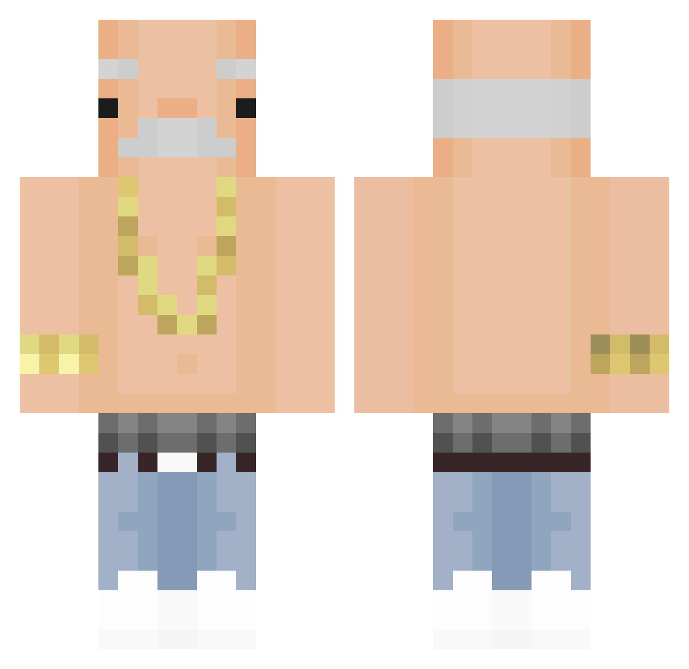 l7xya Minecraft skin, front and back view