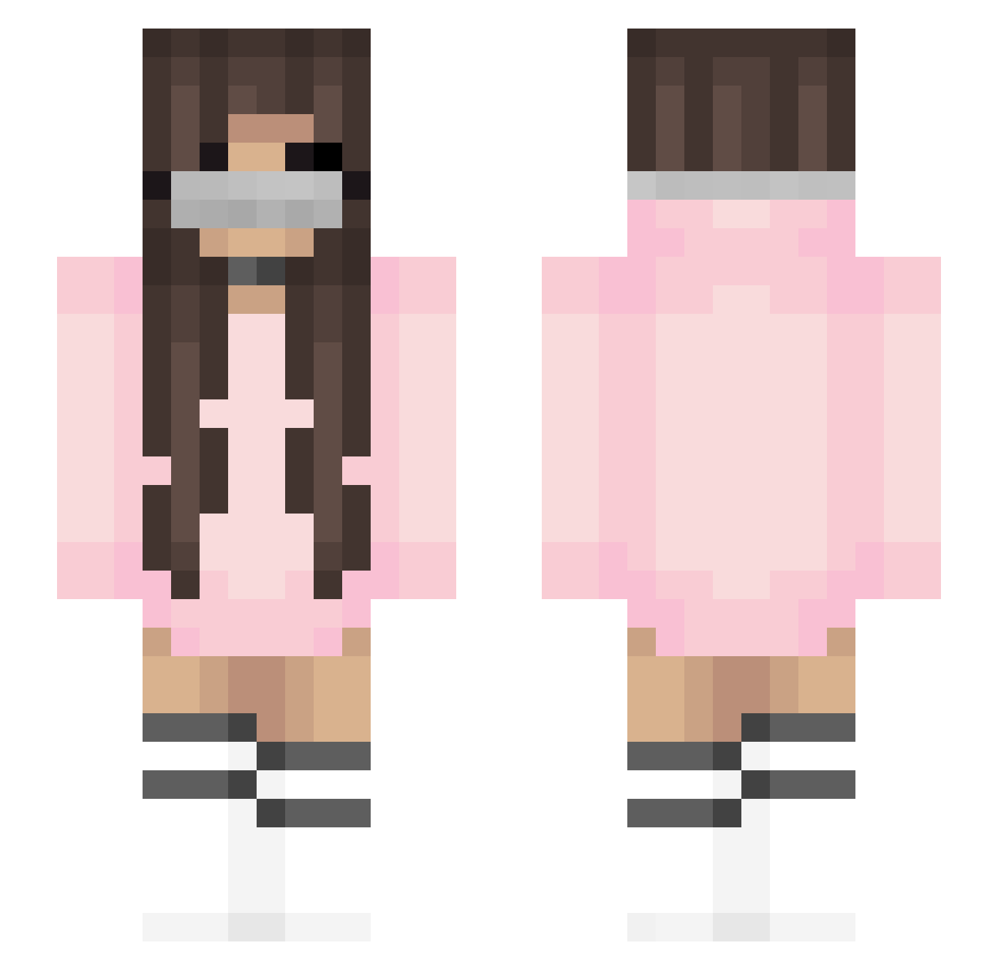 LisaLena Minecraft skin, front and back view