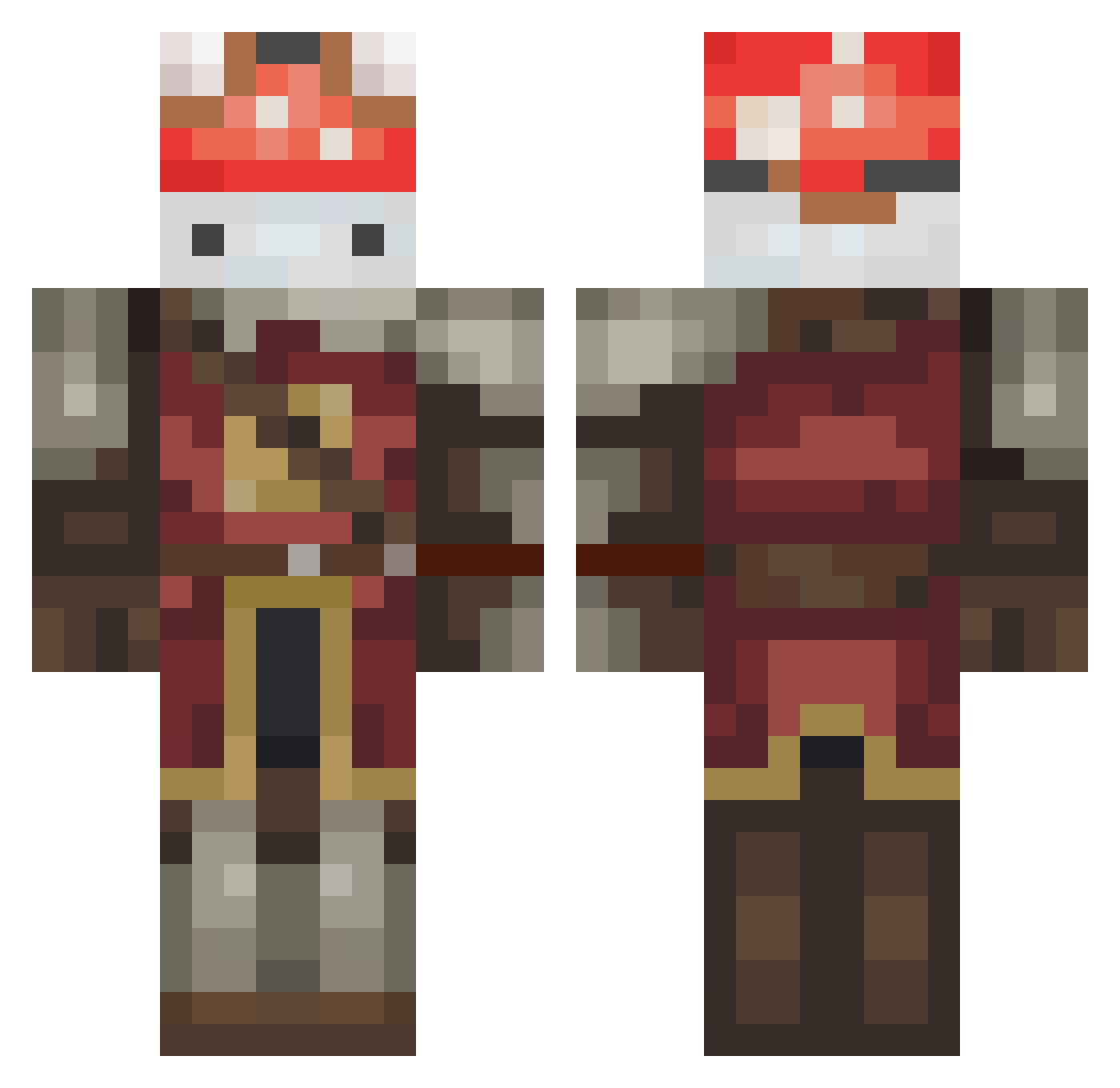 Zyzomys_731 Minecraft skin, front and back view