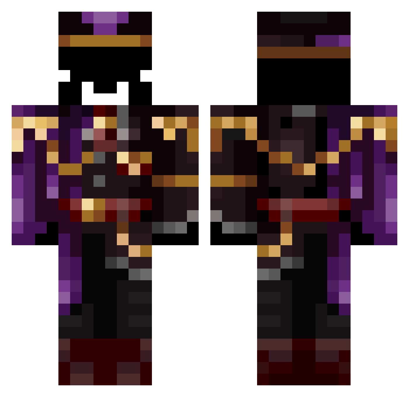 GPT__ Minecraft skin, front and back view