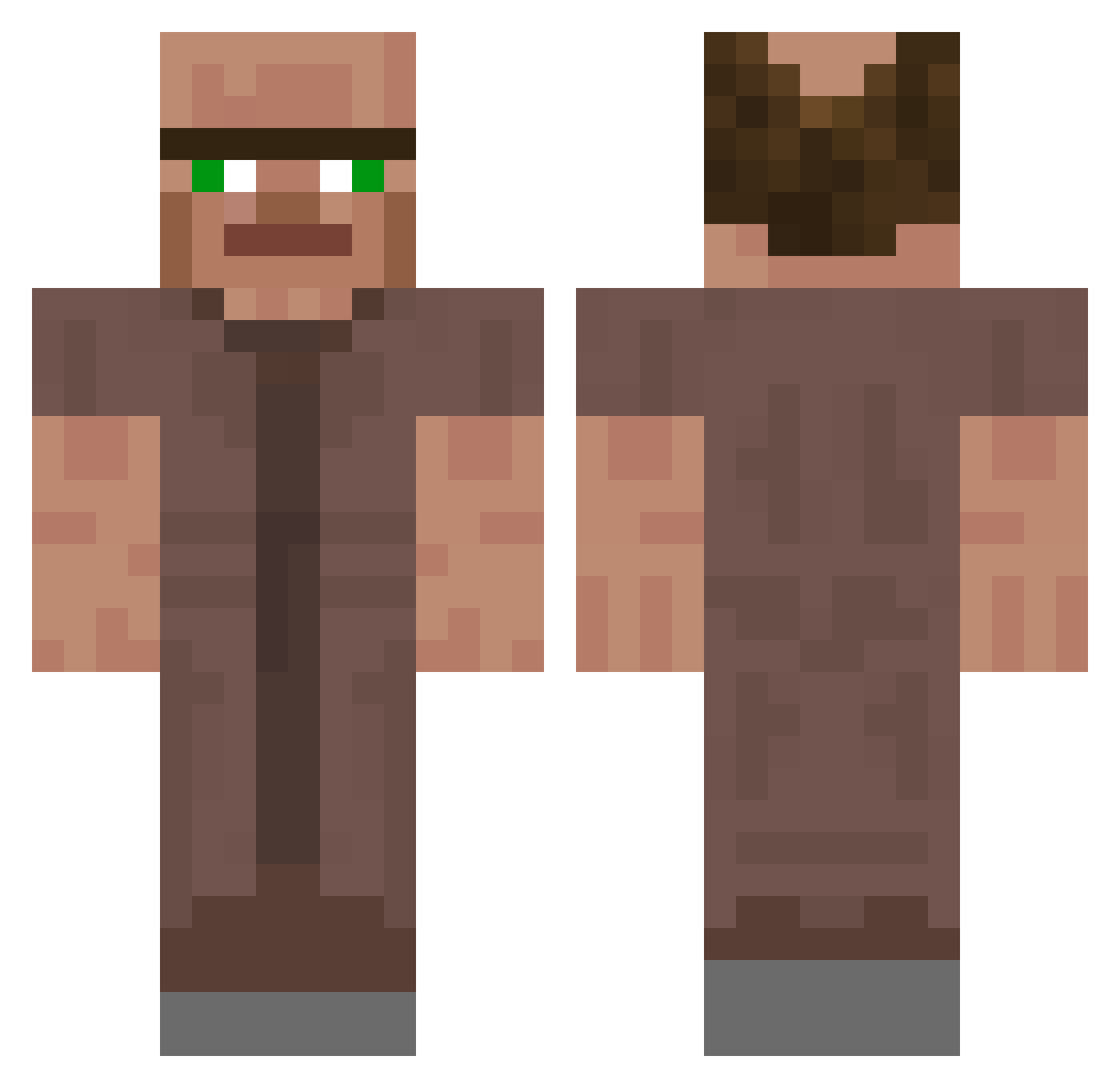 Mojitoh Minecraft skin, front and back view