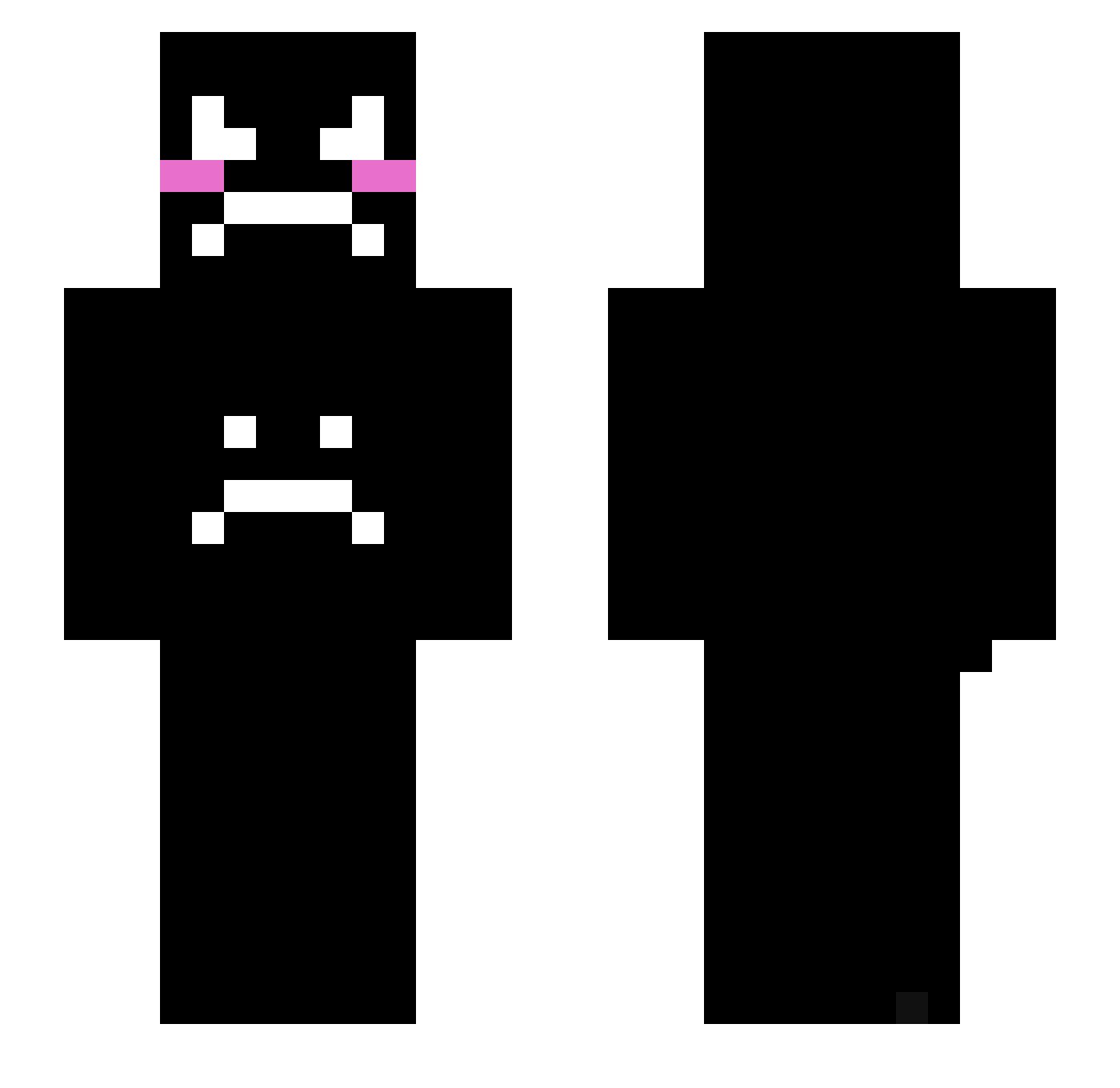 Tobii_HL Minecraft skin, front and back view