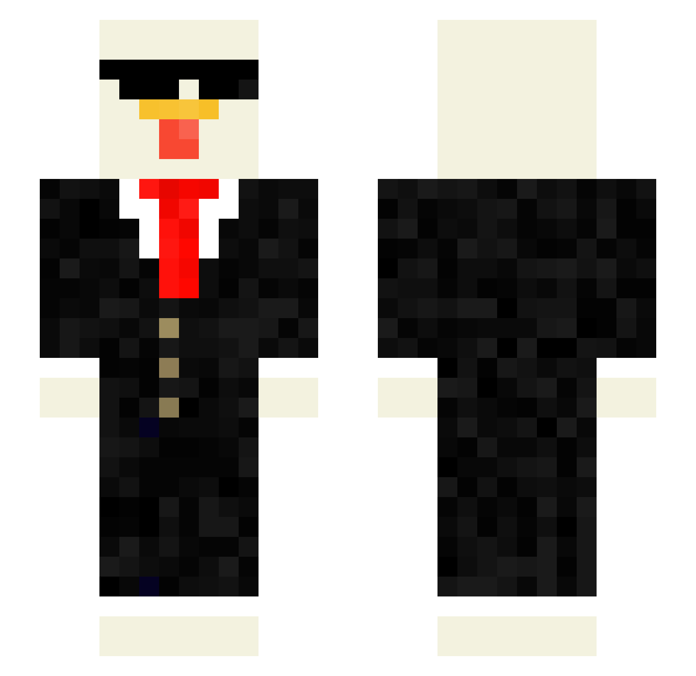 HuGoG06 Minecraft skin, front and back view